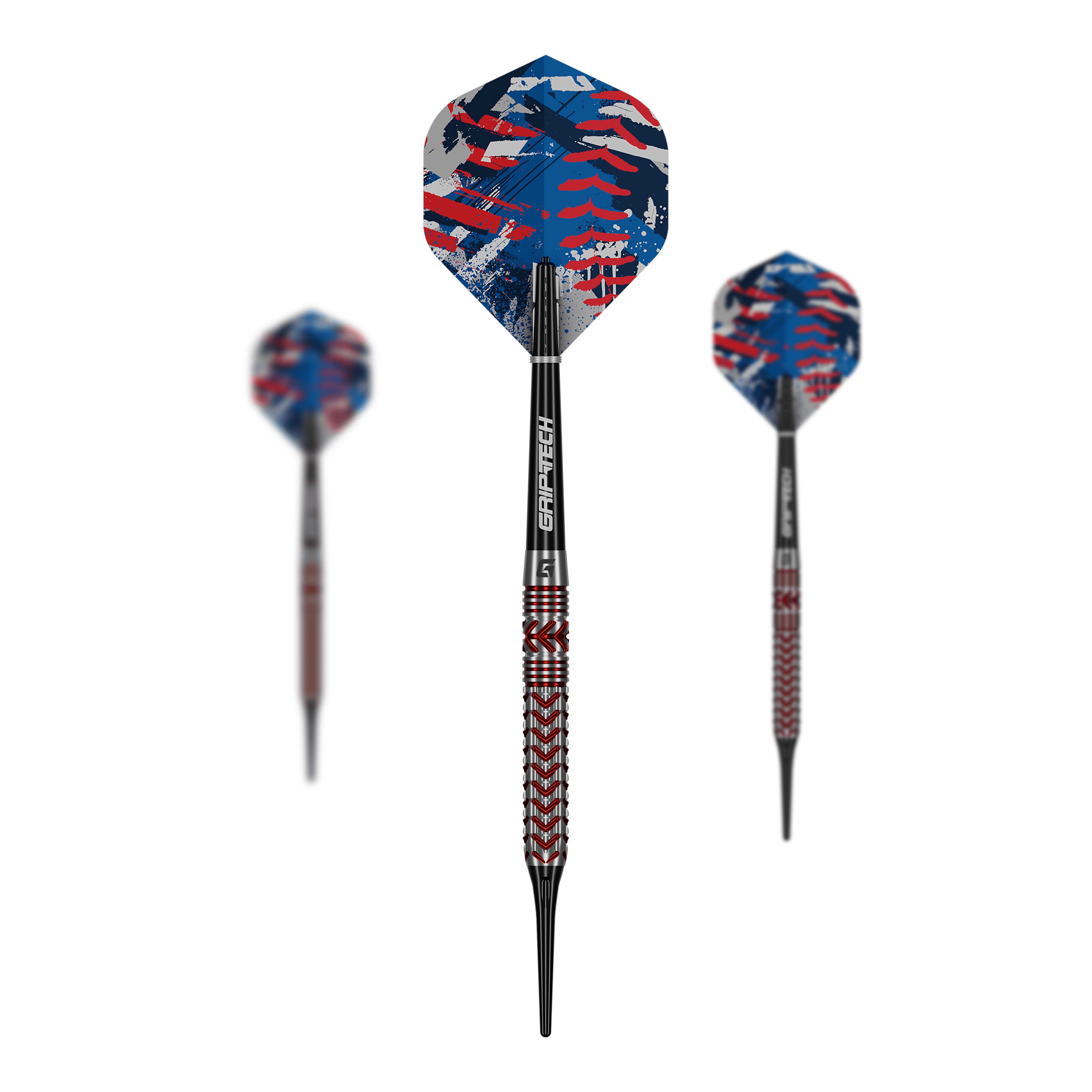 GOAT Curveball Soft Darts - 20g GOAT Curveball Tungsten Softdarts - 20g werden auf diesem Bild gezeigt. Die Softdarts bestehen aus Tungsten und wiegen 20 Gramm.