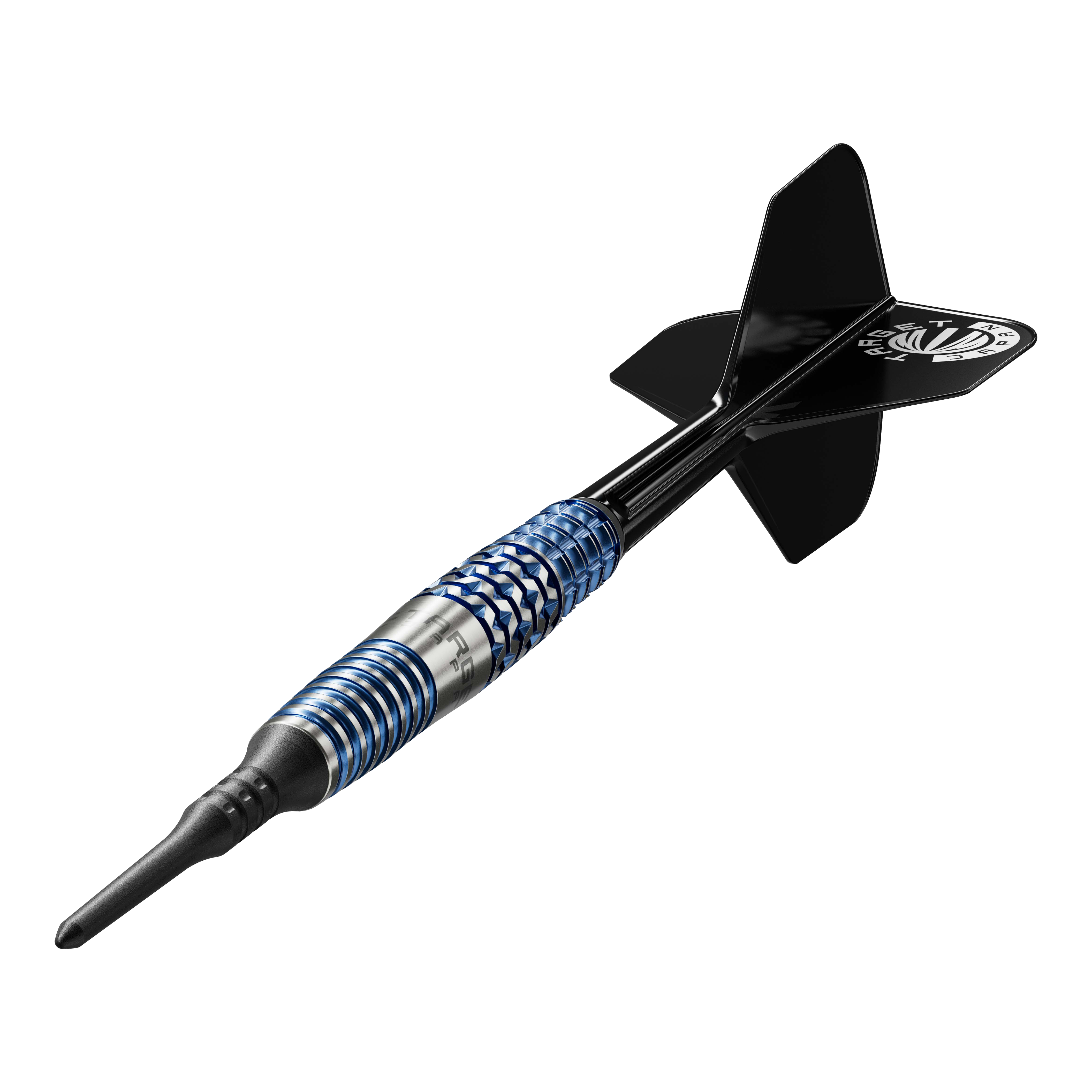 Target Japan Toru Suzuki Sereno GEN2 Soft Darts - 20g Dies ist ein Softdart mit einem schwarzen Flight und einem silber-blauen Barrel. Es handelt sich um das Modell "Target Japan Toru Suzuki Sereno GEN2 Softdarts - 20g".