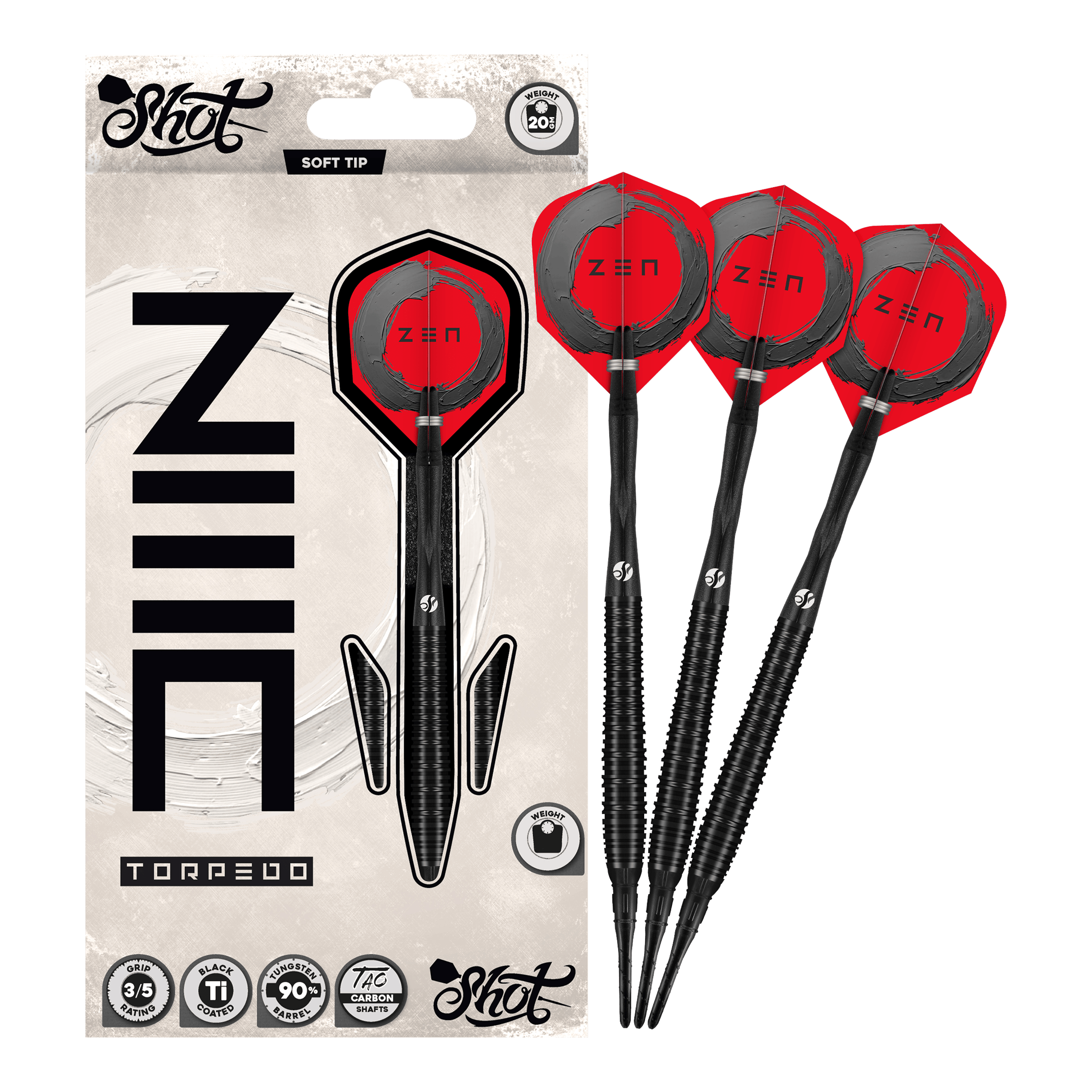 Shot ZEN Torpedo Soft Darts - 20g