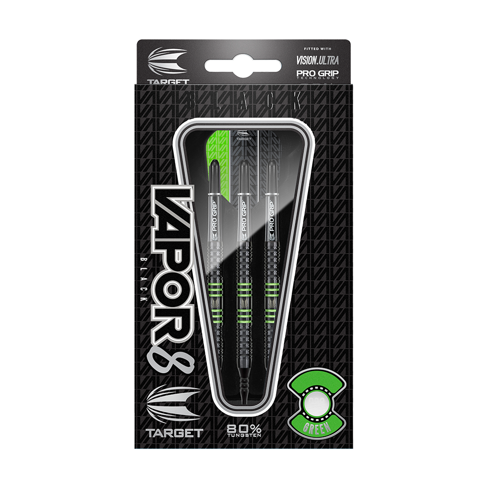 Target Vapor8 Black Green Soft Darts - 18g