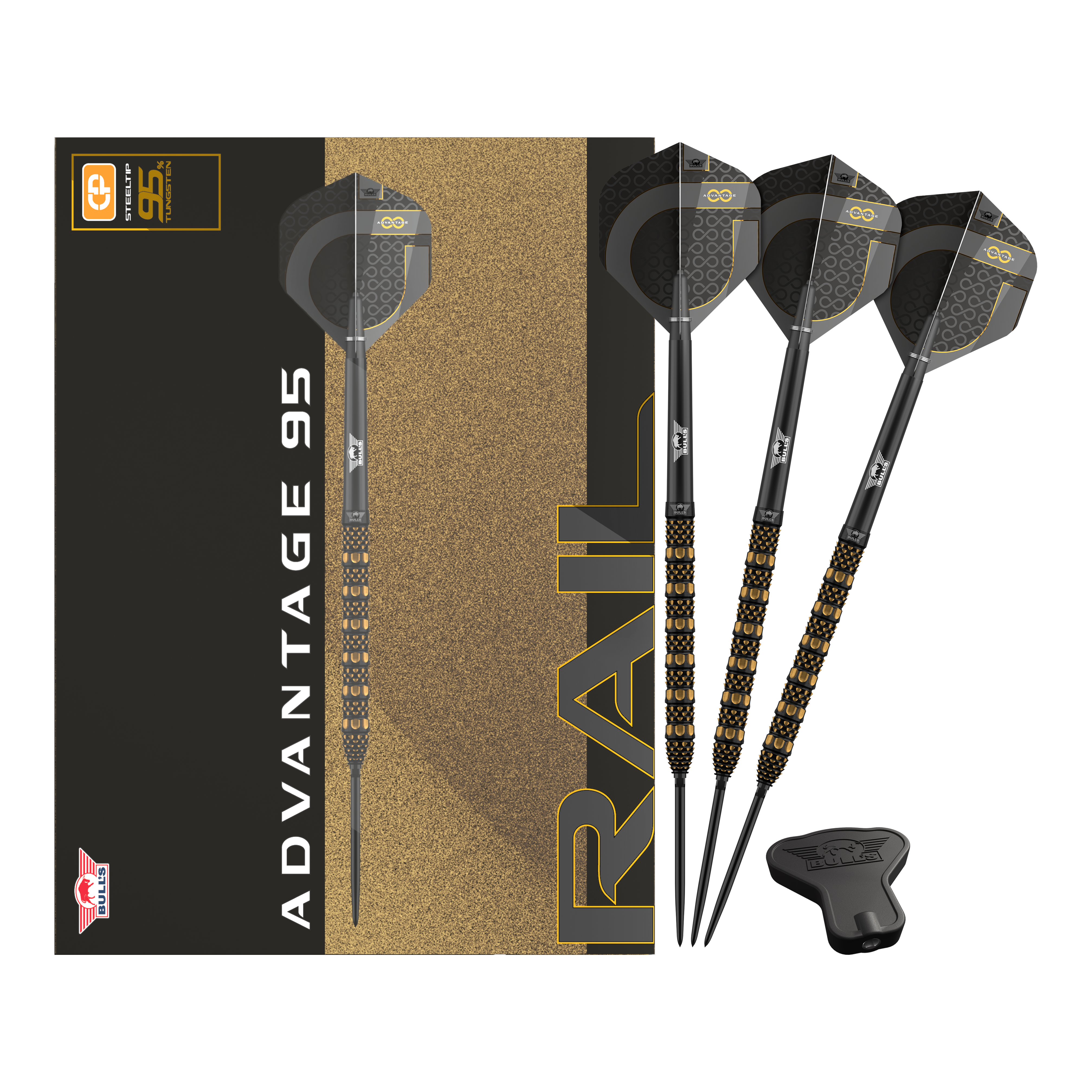 Bulls NL Advantage 95 Rail Convertible Point Steel Darts
