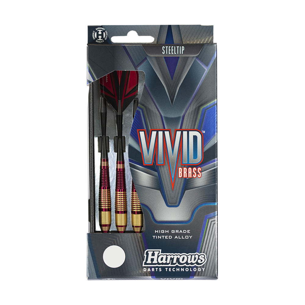 Harrows Vivid Brass Red Steeldarts