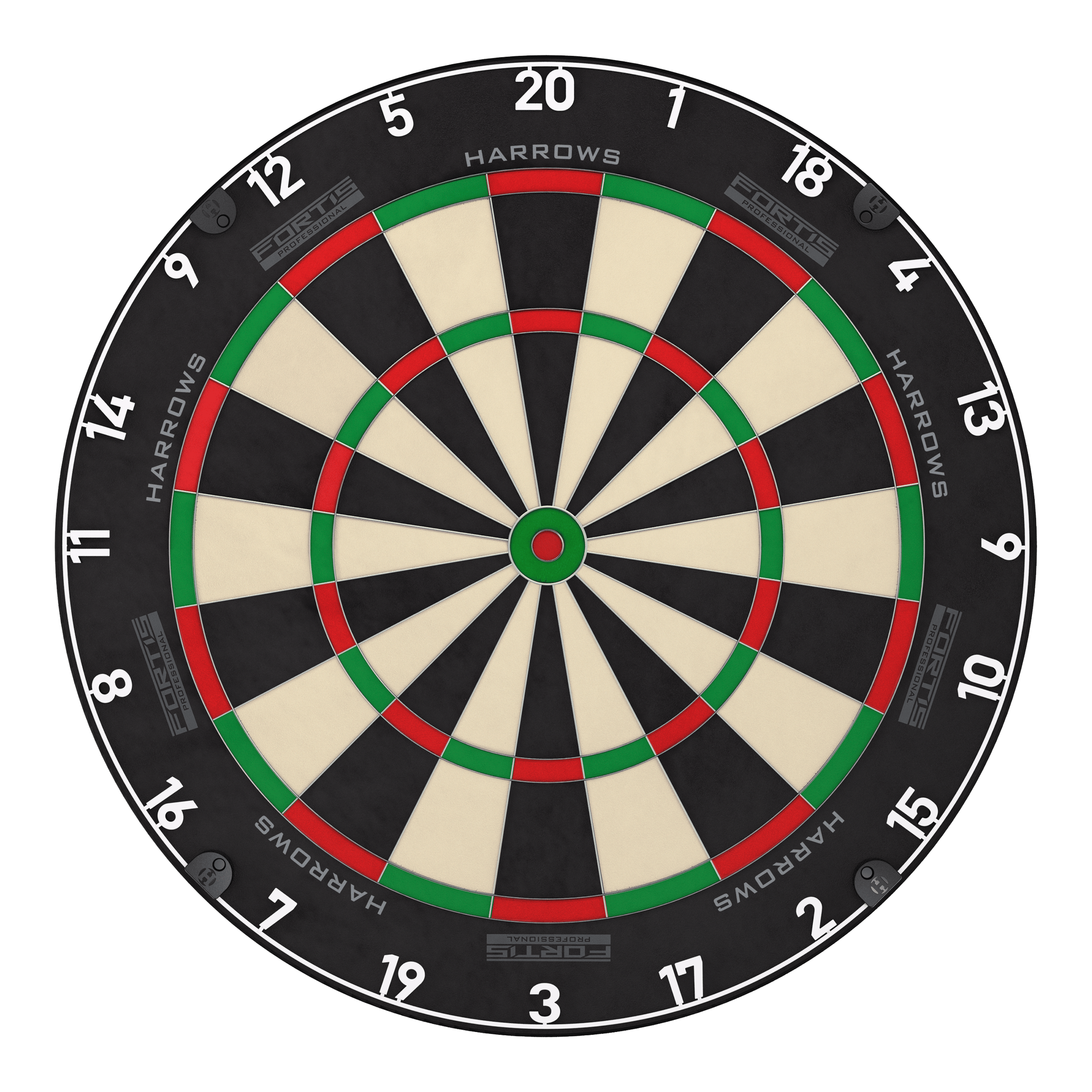 Harrows Fortis steel dartboard Hier sieht man das Produkt Harrows Fortis Steeldartboard. Es bietet eine erstklassige Spielfläche für Dartfans.