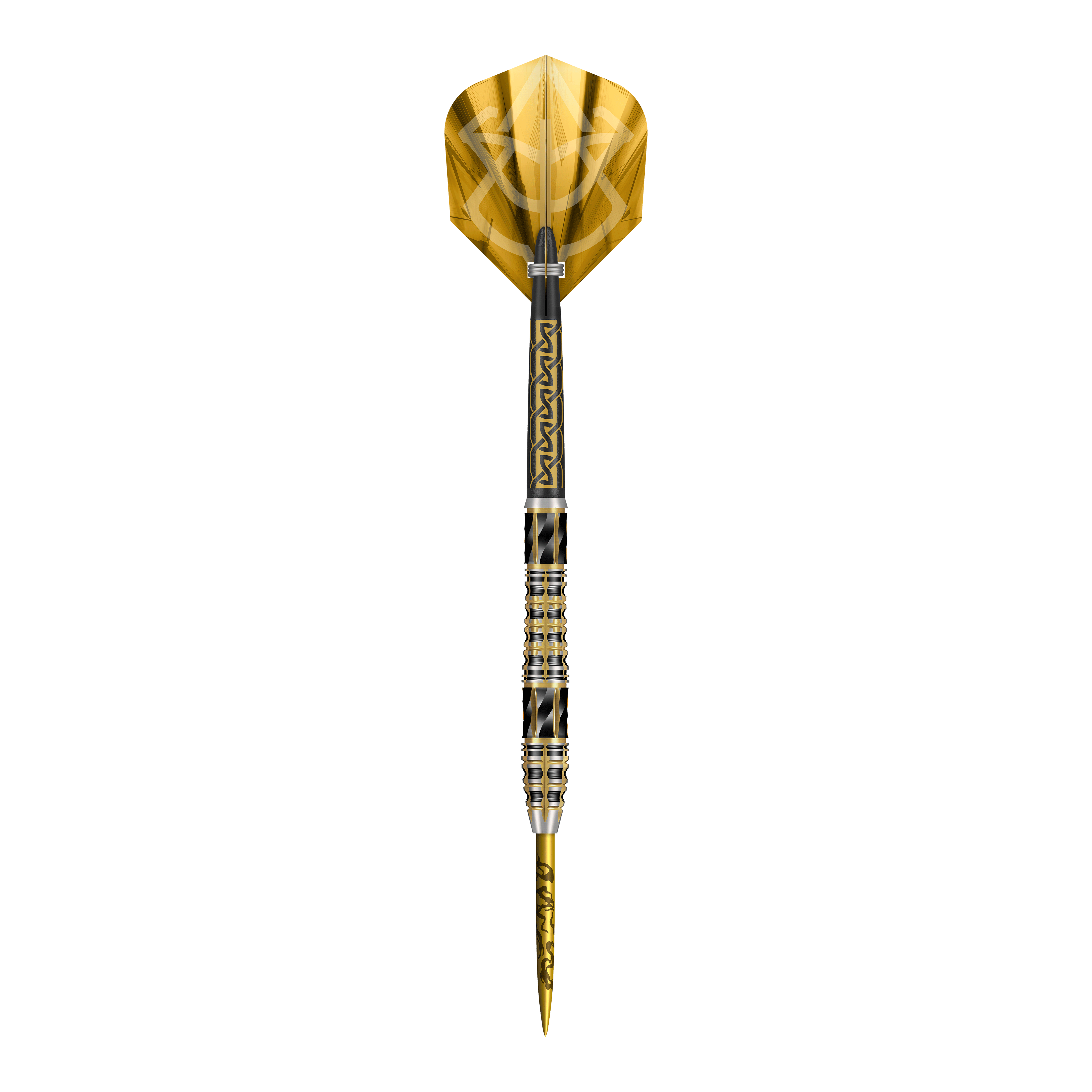 Das Foto zeigt die Shot Alchemy Auro Steeldarts. Die Steeldarts präsentieren sich in einer klaren und hochwertigen Nahaufnahme.