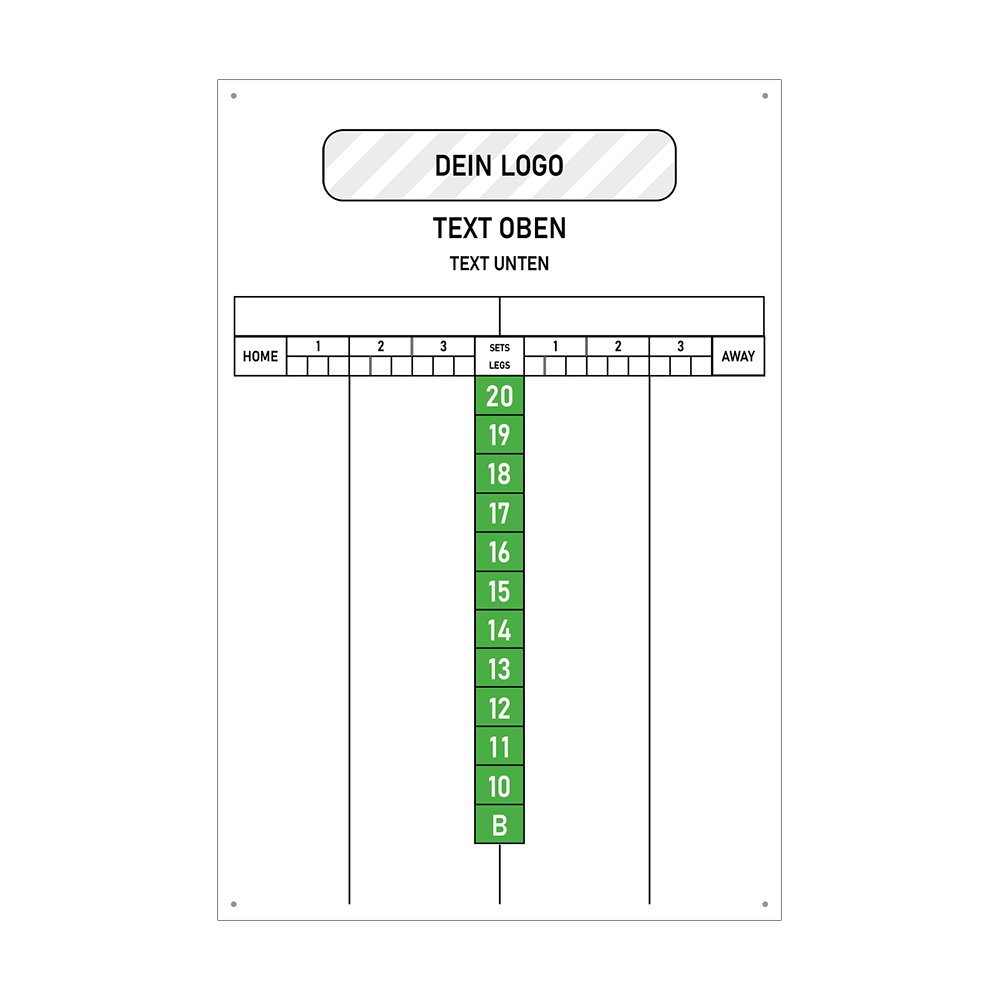 Scoreboard mit Wunschdruck 40 x 60 cm