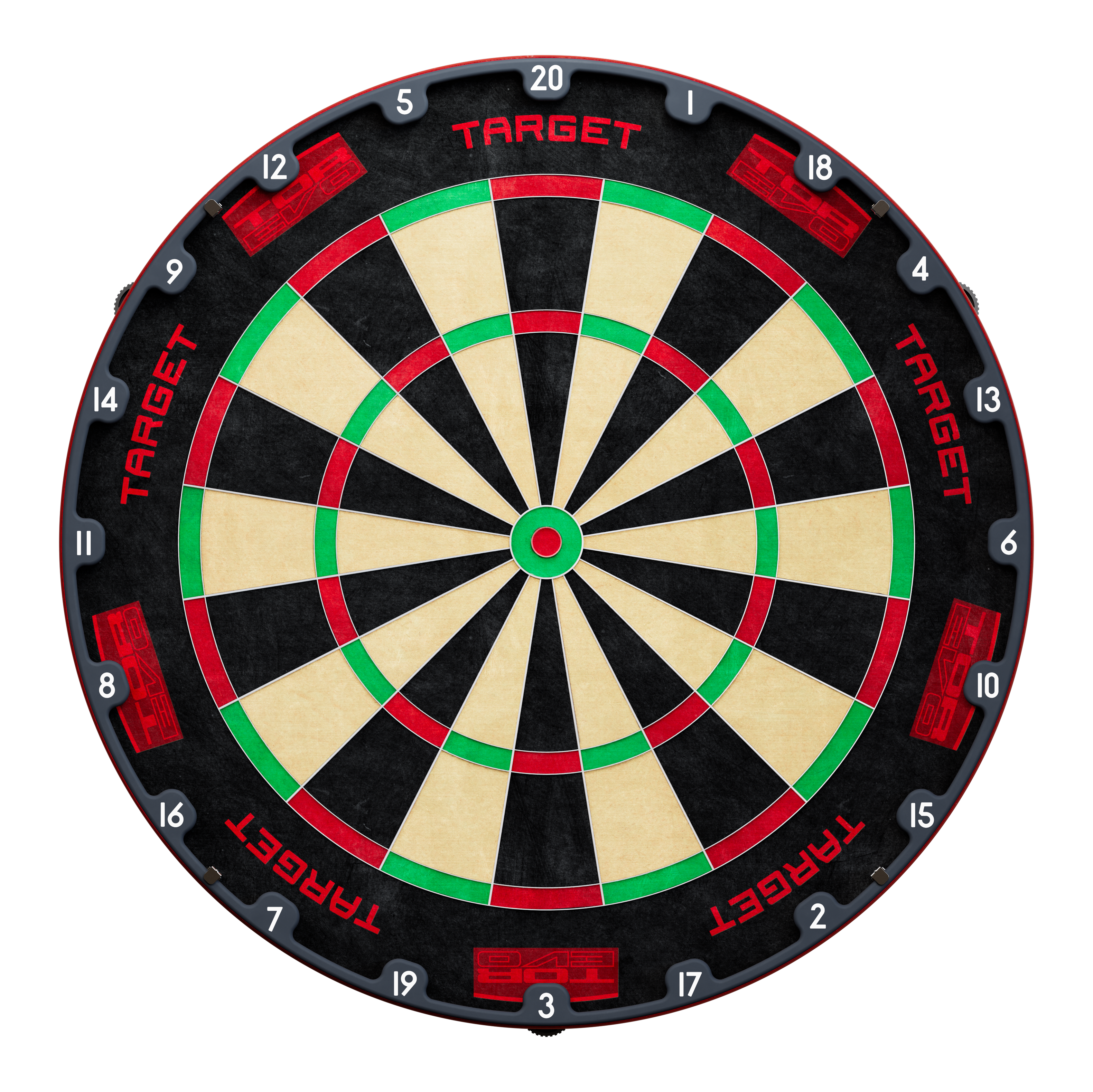 Target TOR EVO steel dartboard Das Produkt Target TOR EVO Steeldartboard ist auf dem Bild abgebildet. Die Aufnahme zeigt das Dartboard in voller Größe.
