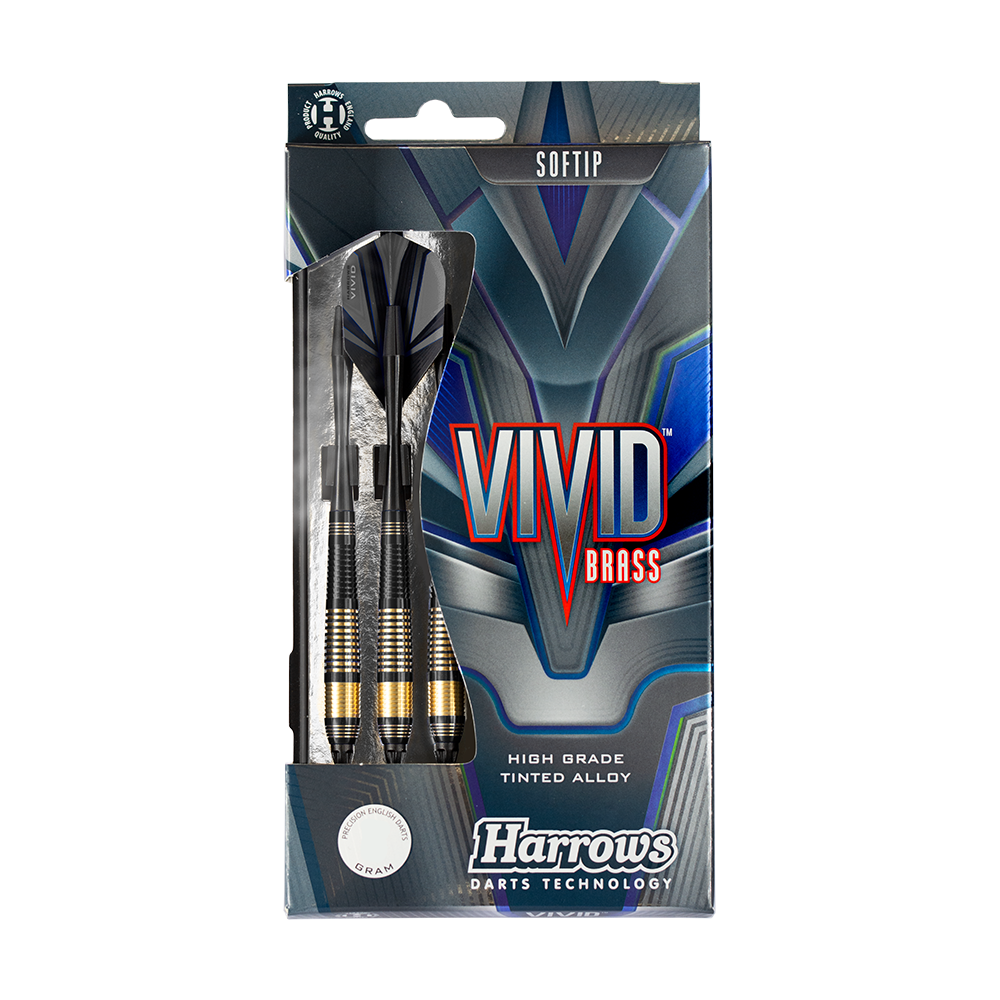 Harrows Vivid Brass Black Softdarts - 18g