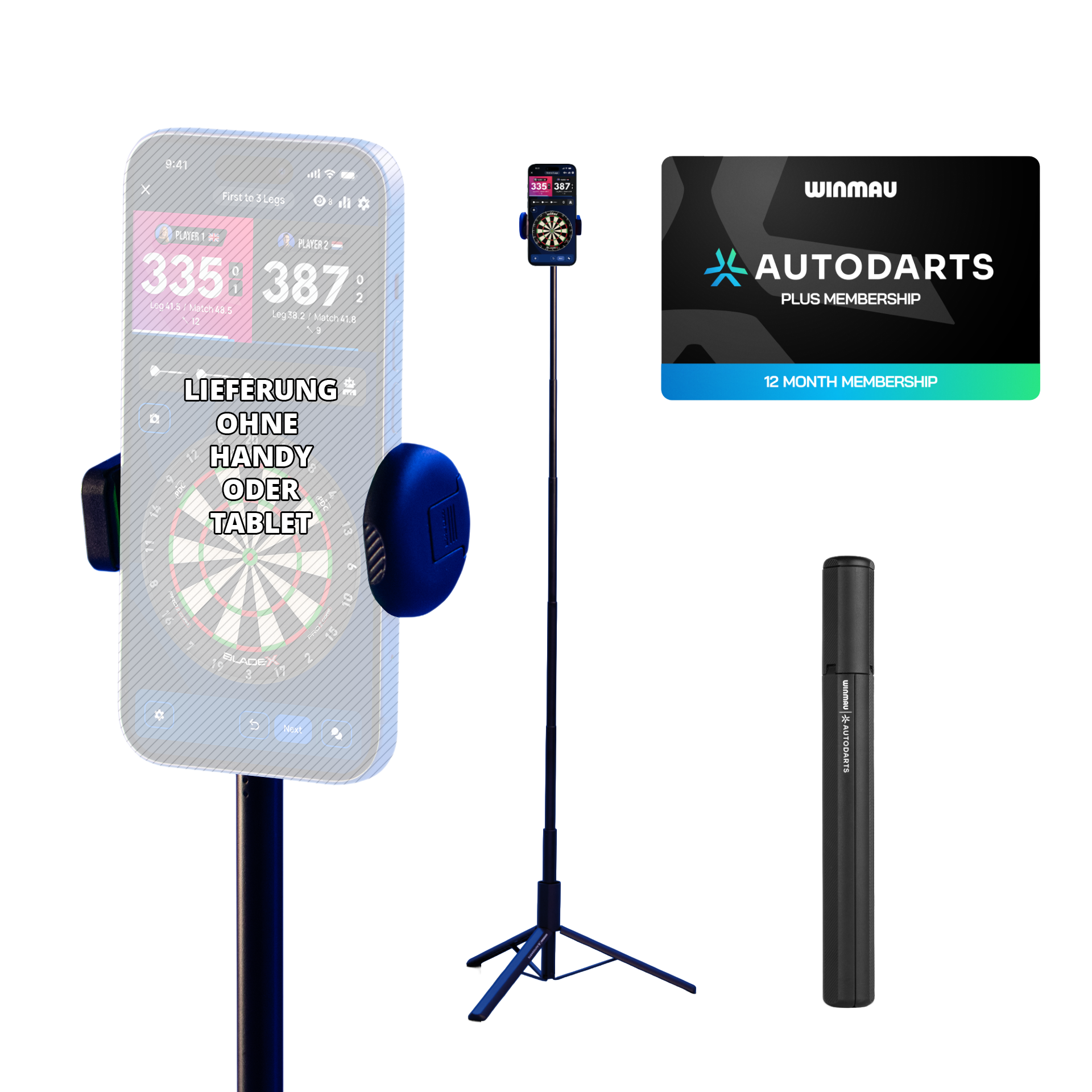 Winmau Device Stand &amp; 12 Months Membership Bundle