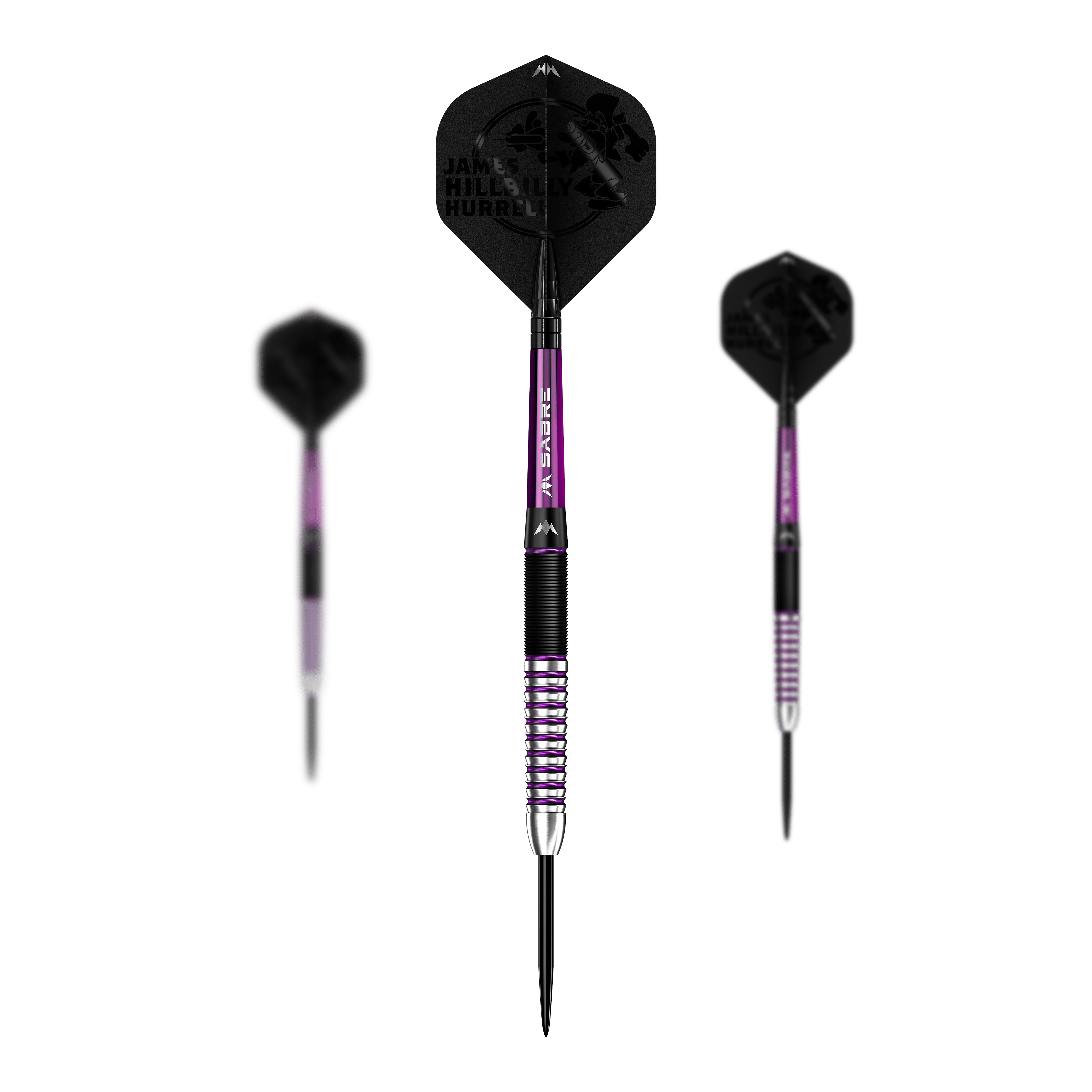 Mission James Hurrell Hillbilly Black Purple Steel Darts