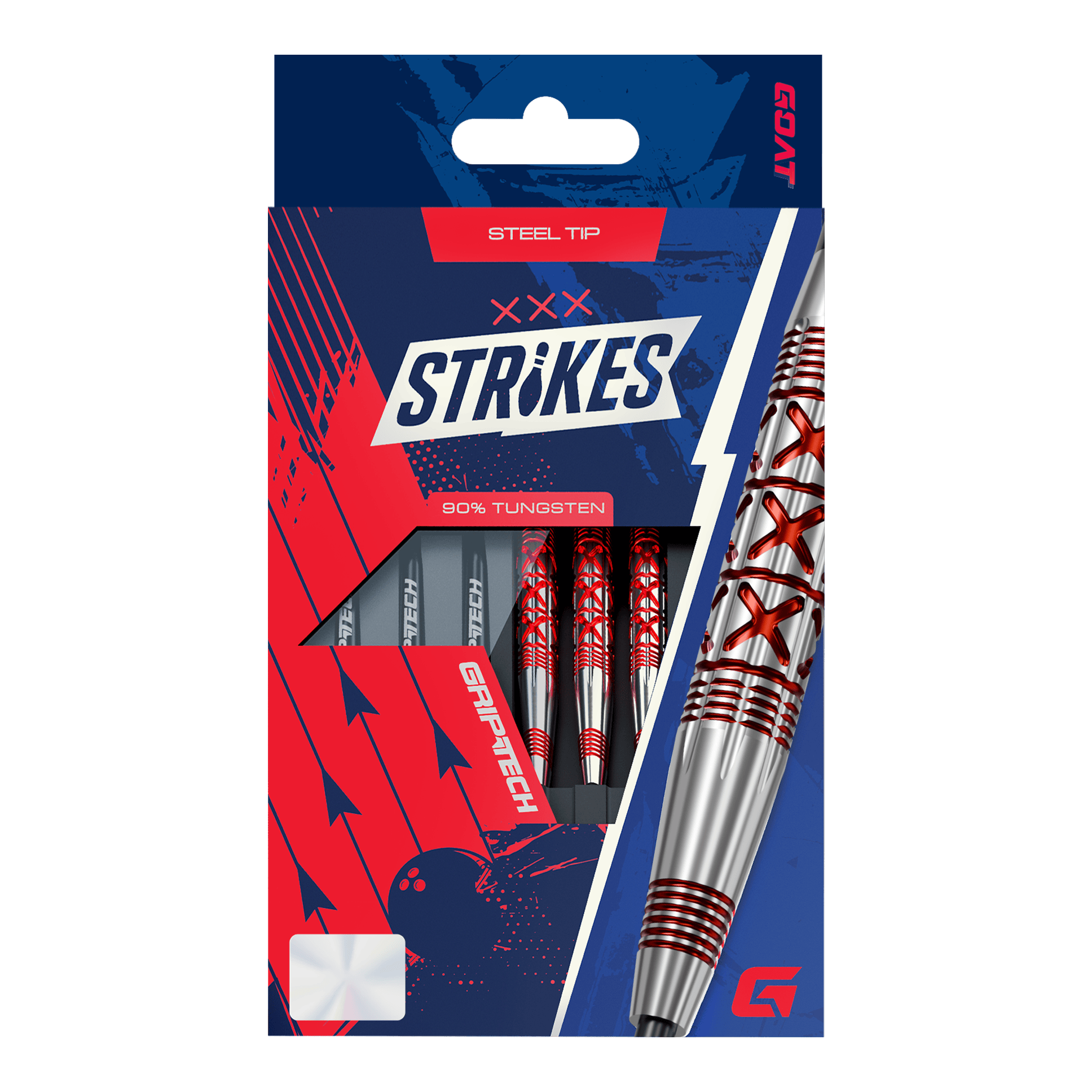 GOAT Strikes Steel Darts Hier ist das Produkt GOAT Strikes Steeldarts abgebildet. Die Steeldarts sind hochwertig verarbeitet und für Dartspieler geeignet.