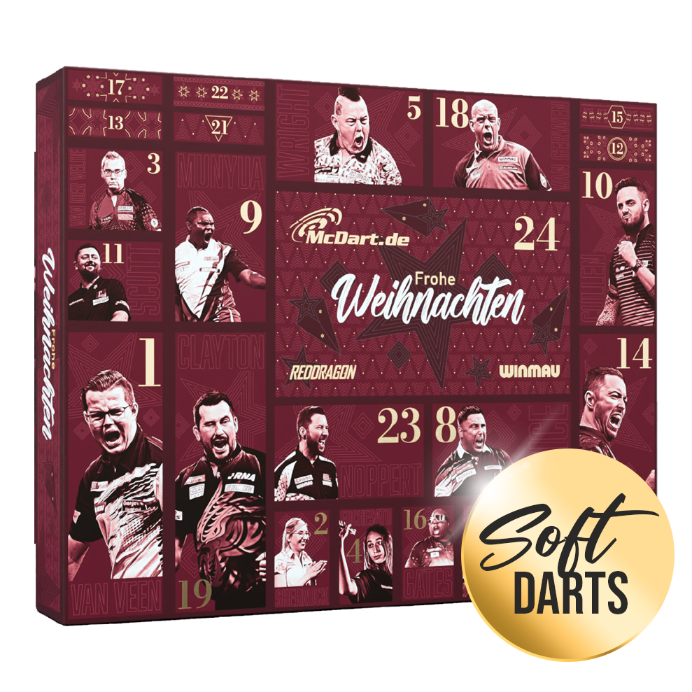 McDart Premium Advent Calendar 2026 for Soft Dart Players 