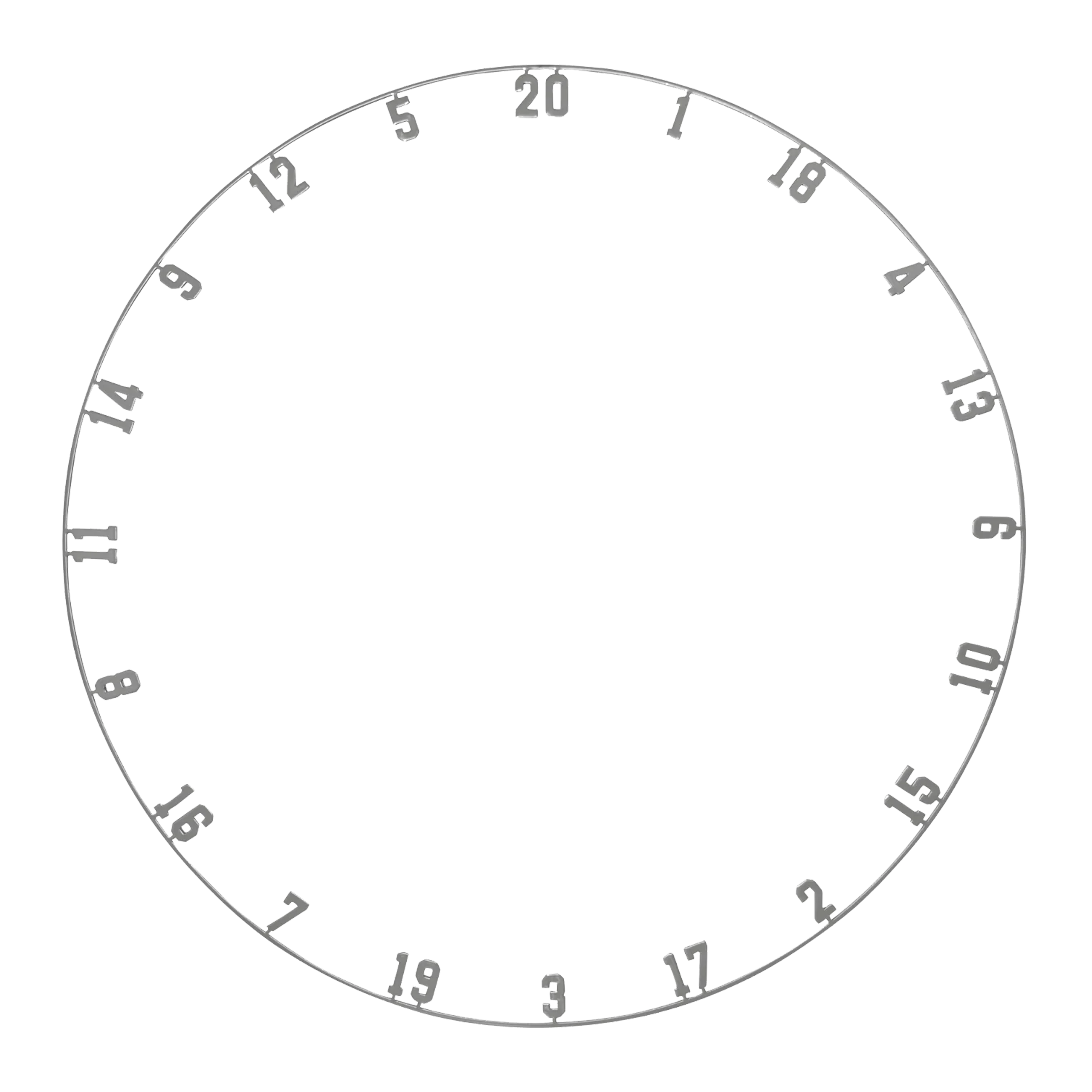 Precise 180 OnePiece Lasercut Number Ring - Vintage Das Bild zeigt den Precise 180 OnePiece Lasercut Zahlenring - Vintage. Das Produkt ist deutlich zu erkennen und gut beleuchtet.