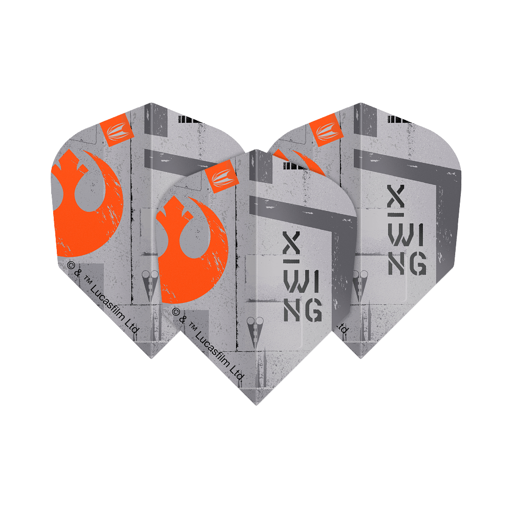 Target Star Wars ProUltra X-Wing No6 Flights Dieses Bild zeigt das Produkt Target Star Wars ProUltra X-Wing No6 Flights. Es handelt sich um Dart-Flights mit Star Wars X-Wing Motiv.