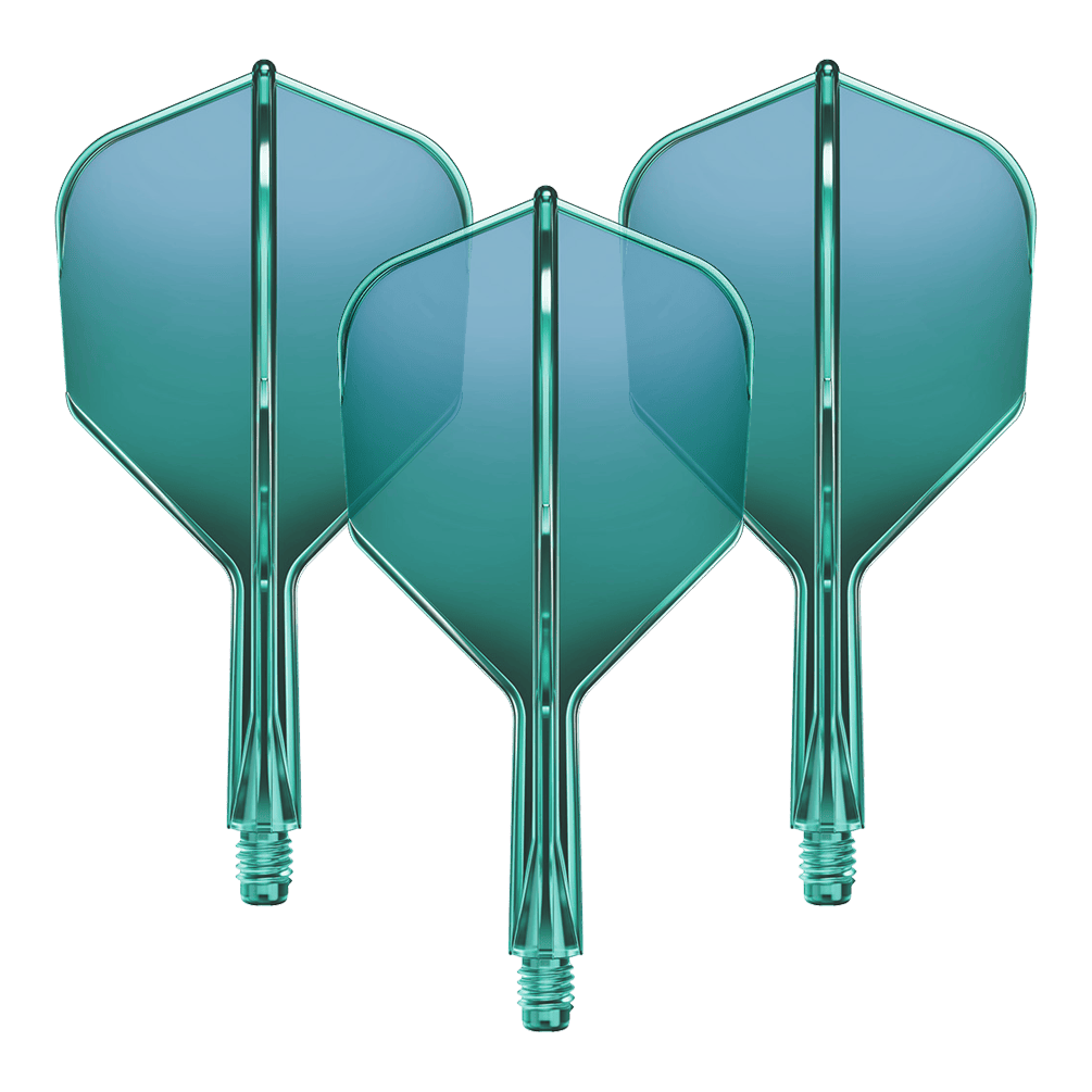 GOAT A1R No6 Flight Shaft System - Green Produktbild mit dem Dateinamen GD8000160_GOAT_A1R_No6_Flight-Shaft-System_Gruen_19mm_1Set. Zeigt vermutlich ein grünfarbenes Flight-Shaft-System für Dartpfeile mit 19mm Länge.