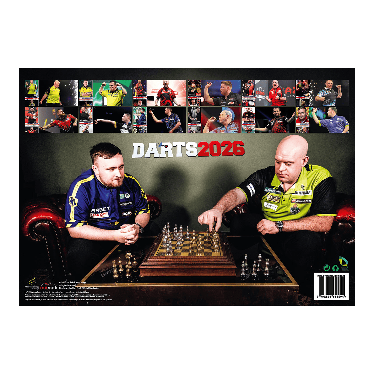 Darts Kalender 2026 Auf dem Bild ist der Darts Kalender 2026 zu sehen. Es handelt sich um einen Wandkalender mit Darts-Design für 2026.