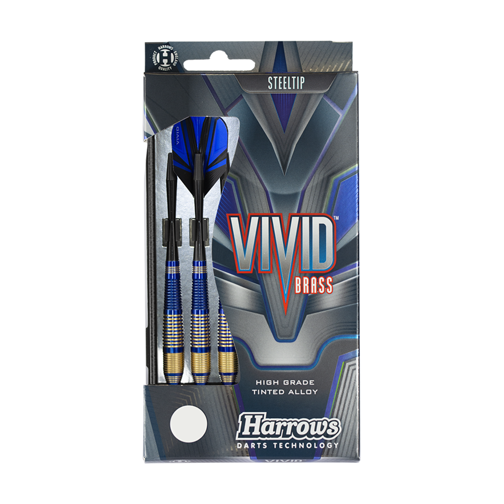 Harrows Vivid Brass Blue steel darts