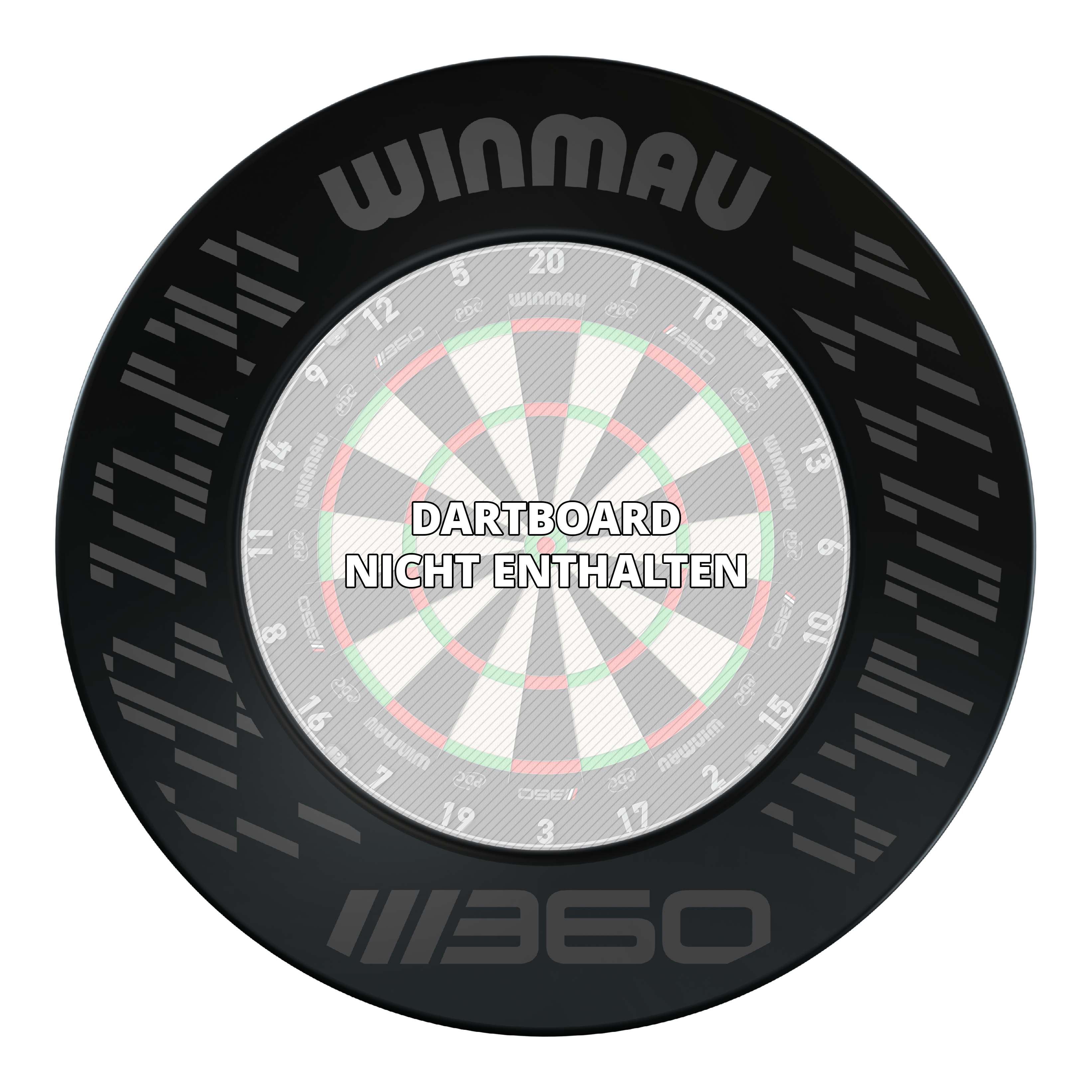 Winmau Blade 360 Dartboard Surround - Black Abgebildet ist das Winmau Blade 360 Dartboard Surround in der Farbe Schwarz. Es schützt die Wand vor abprallenden Dartpfeilen.