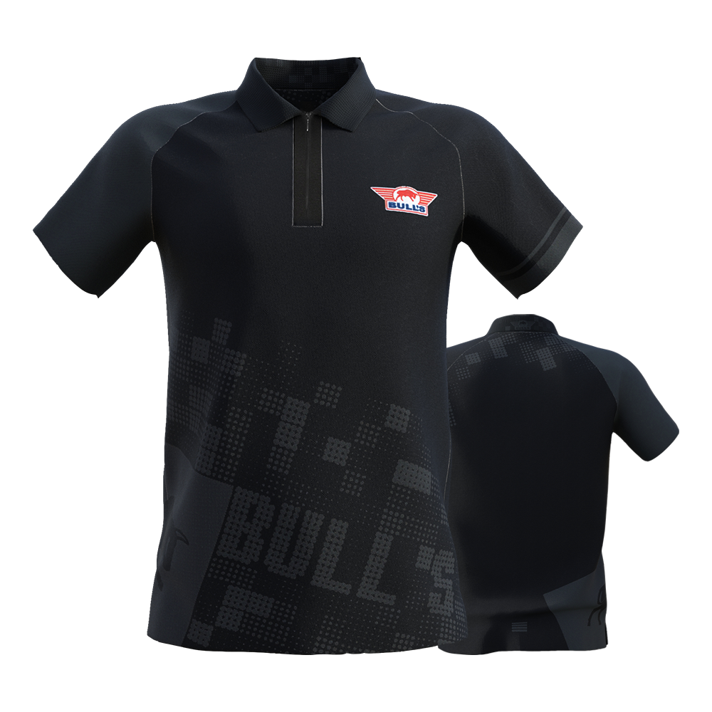 Bulls NL Plain Black Dart polo shirt