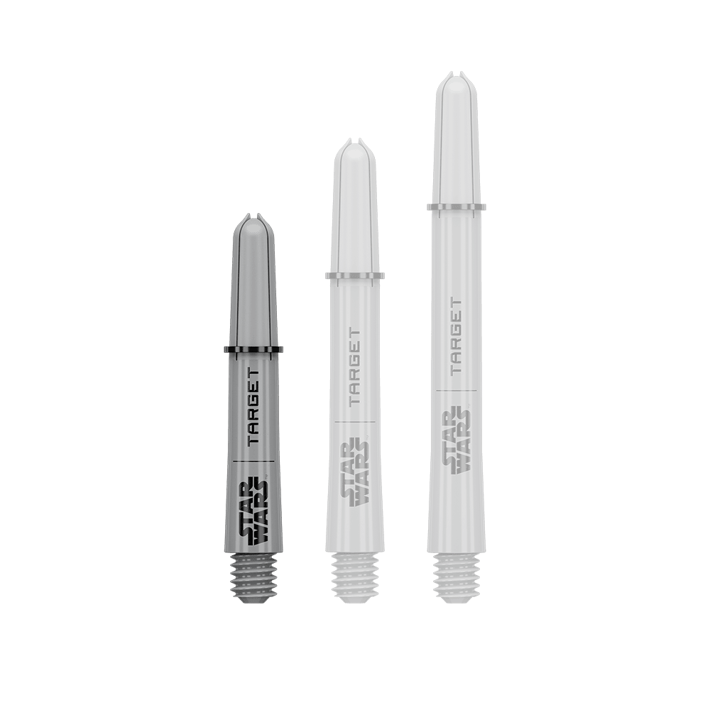 Target Star Wars ProGrip Shafts - Gray Das Bild zeigt vermutlich einen Pro Grip Shaft in Grau, 34 mm, kurze Ausführung. Das Produkt ist Teil der Star Wars Reihe.