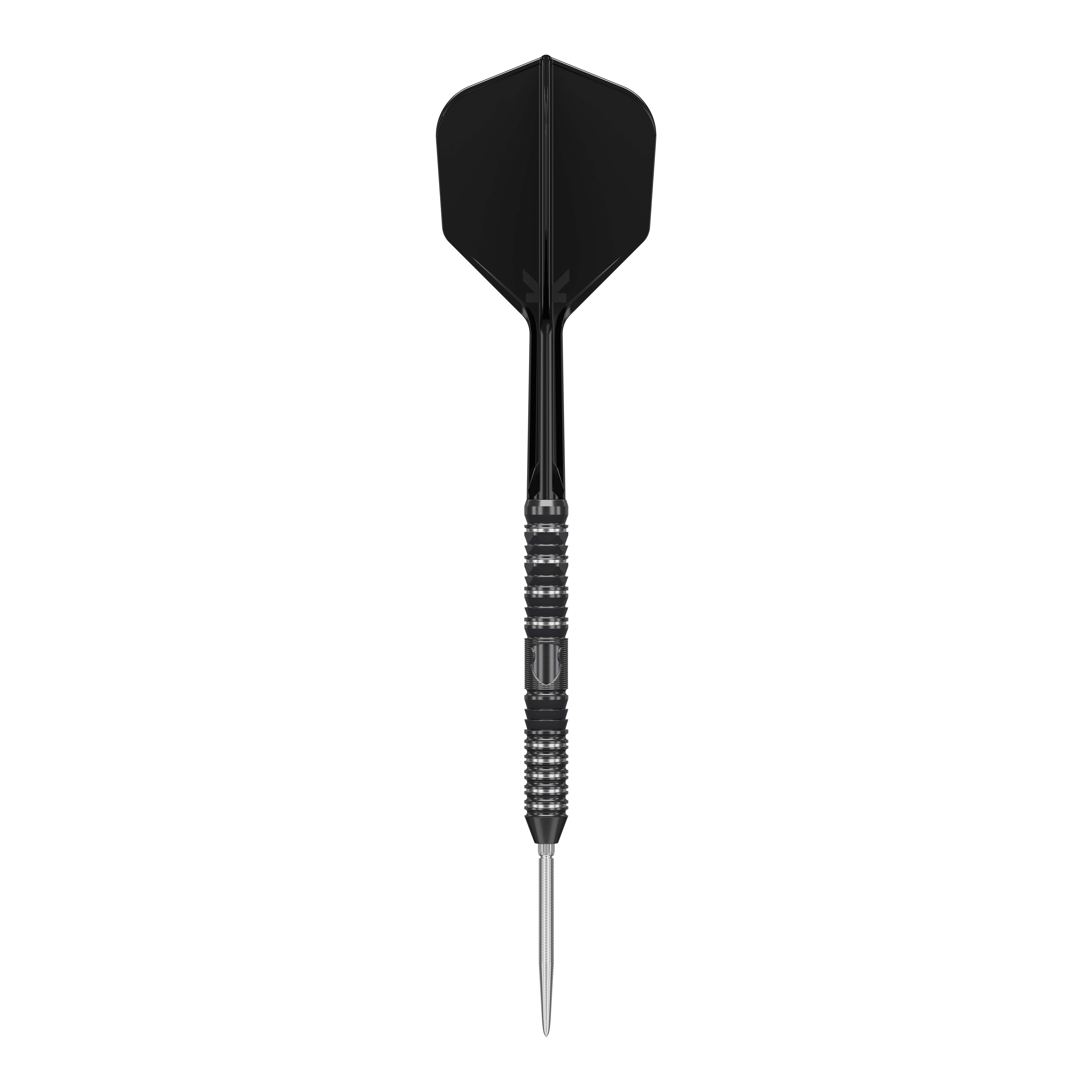 Target Japan Black Marque Draco GEN2 steel darts Auf dem Bild ist ein schwarzer Steeldart der Marke Target Japan Black Marque Draco GEN2 zu sehen. Der Dart hat ein modernes, gerilltes Design und eine scharfe Spitze.