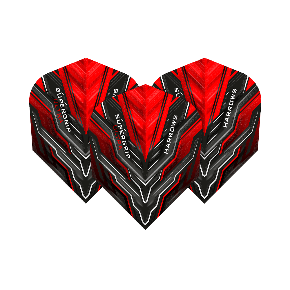 Harrows Supergrip Ultra Red Standard Flights