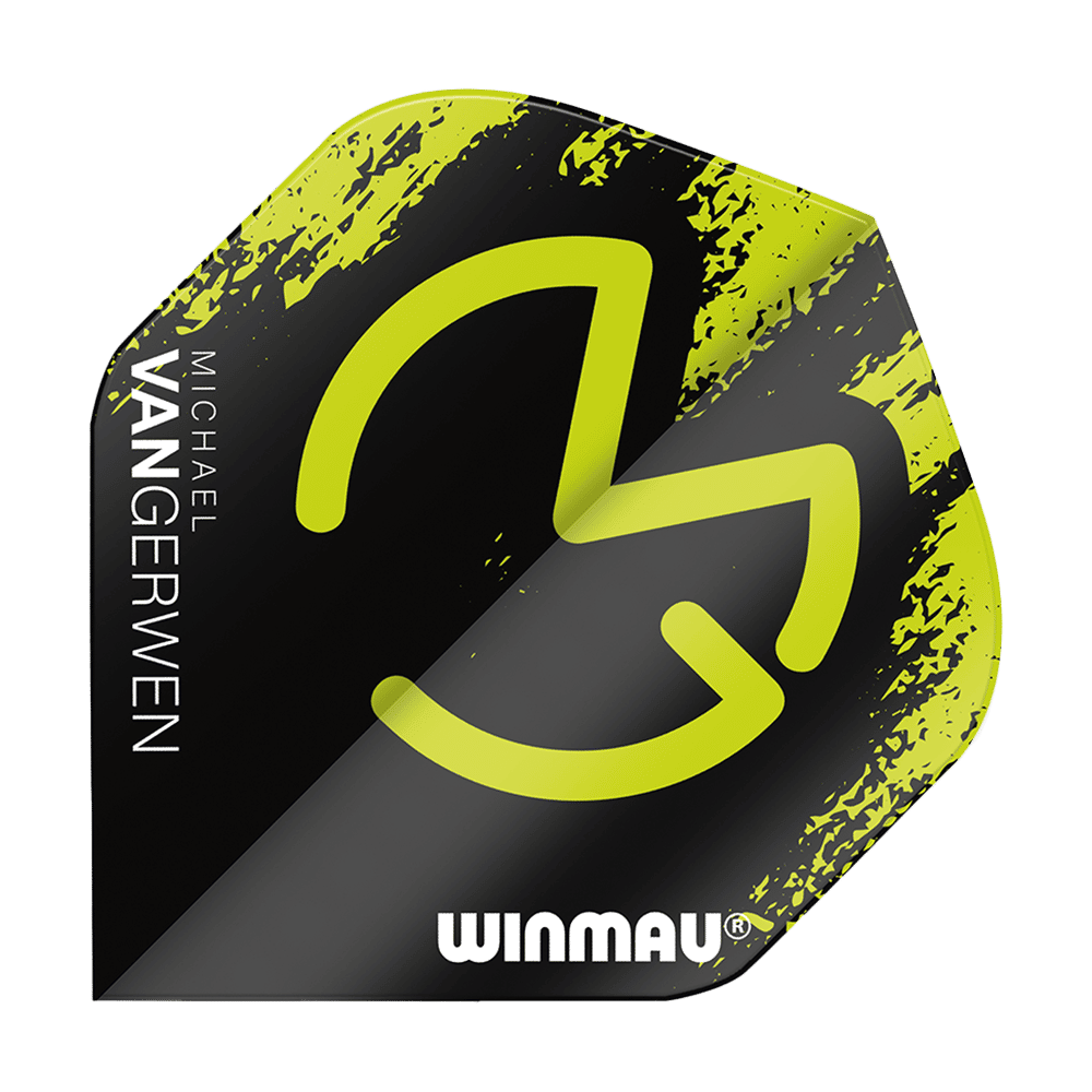 Winmau Mega MvG Green Black Standard Flights