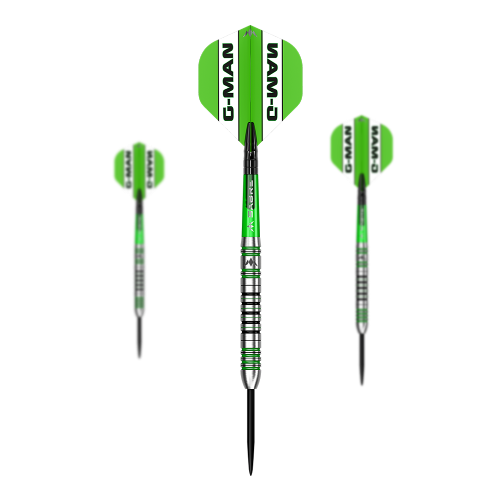 Mission Graham Hall Black Green Steel Darts - 22g