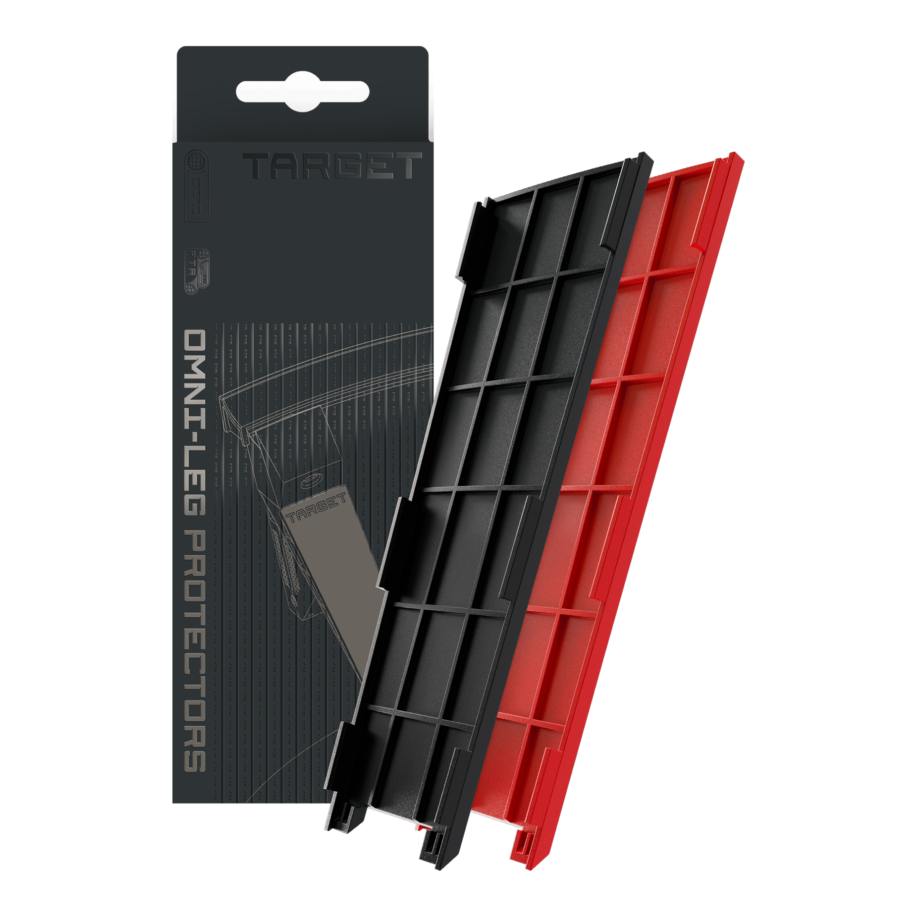 Target OMNI Leg Protectors Zu sehen sind Target OMNI Leg Protectors. Sie sind speziell für den Schutz der Beine entwickelt.