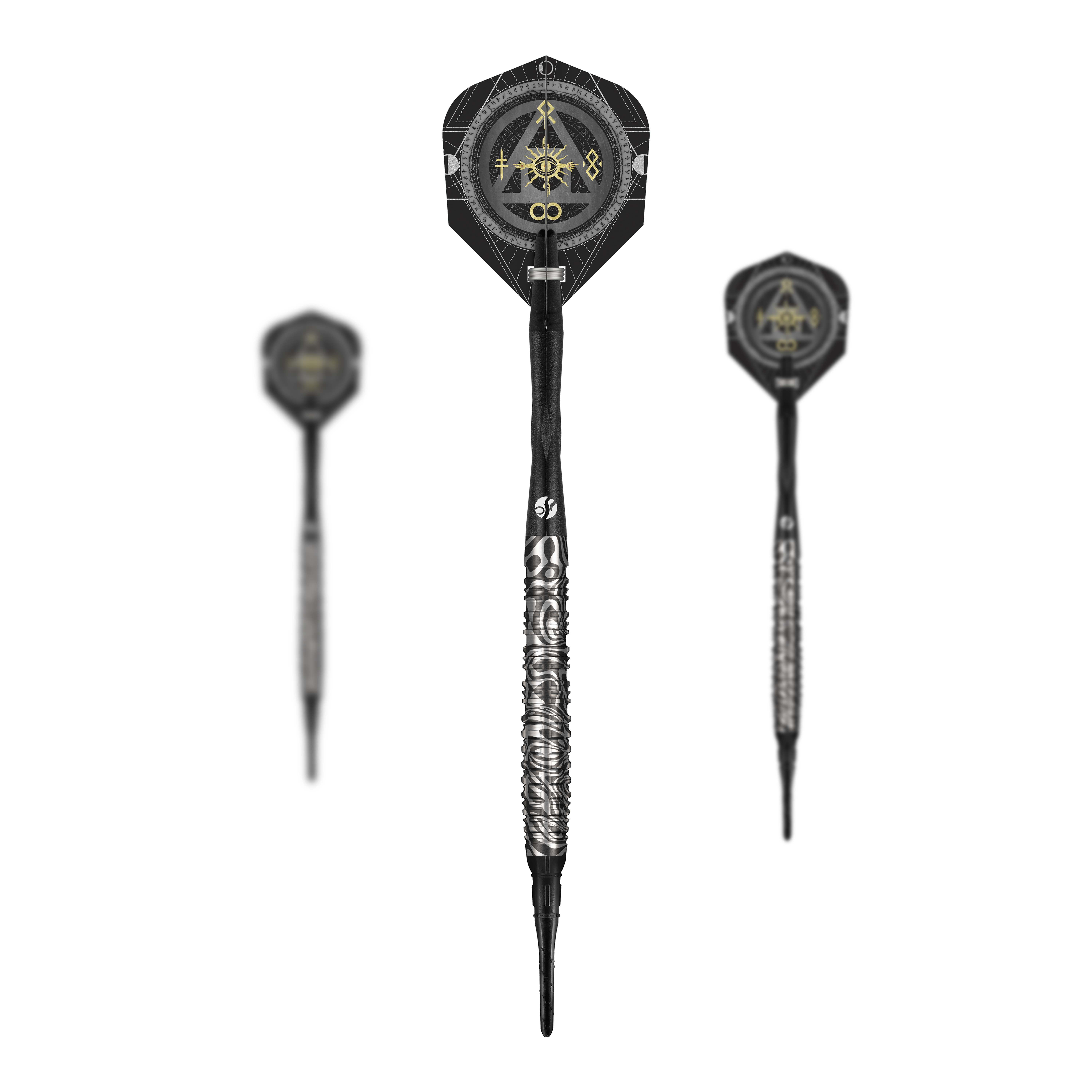 Shot Alchemy Runstel Soft Darts - 20g Abgebildet ist das Set der Shot Alchemy Runstel Softdarts mit 20 Gramm. Die Darts sind als Set zusammengefasst zu erkennen.