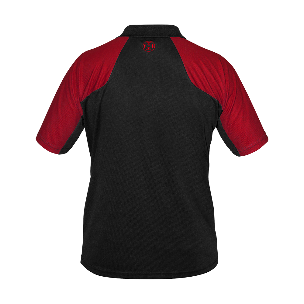 Harrows Vivid Dartshirt Black/Fire-Red