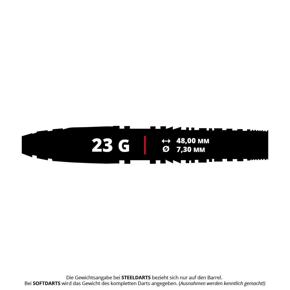 Caliburn Players Darts Lee Soon An Gold Spear Steeldarts - 23g Das Bild zeigt die Caliburn Players Darts Lee Soon An Gold Spear Steeldarts mit 23 Gramm. Die Darts sind hochwertig verarbeitet und haben ein auffälliges Design.