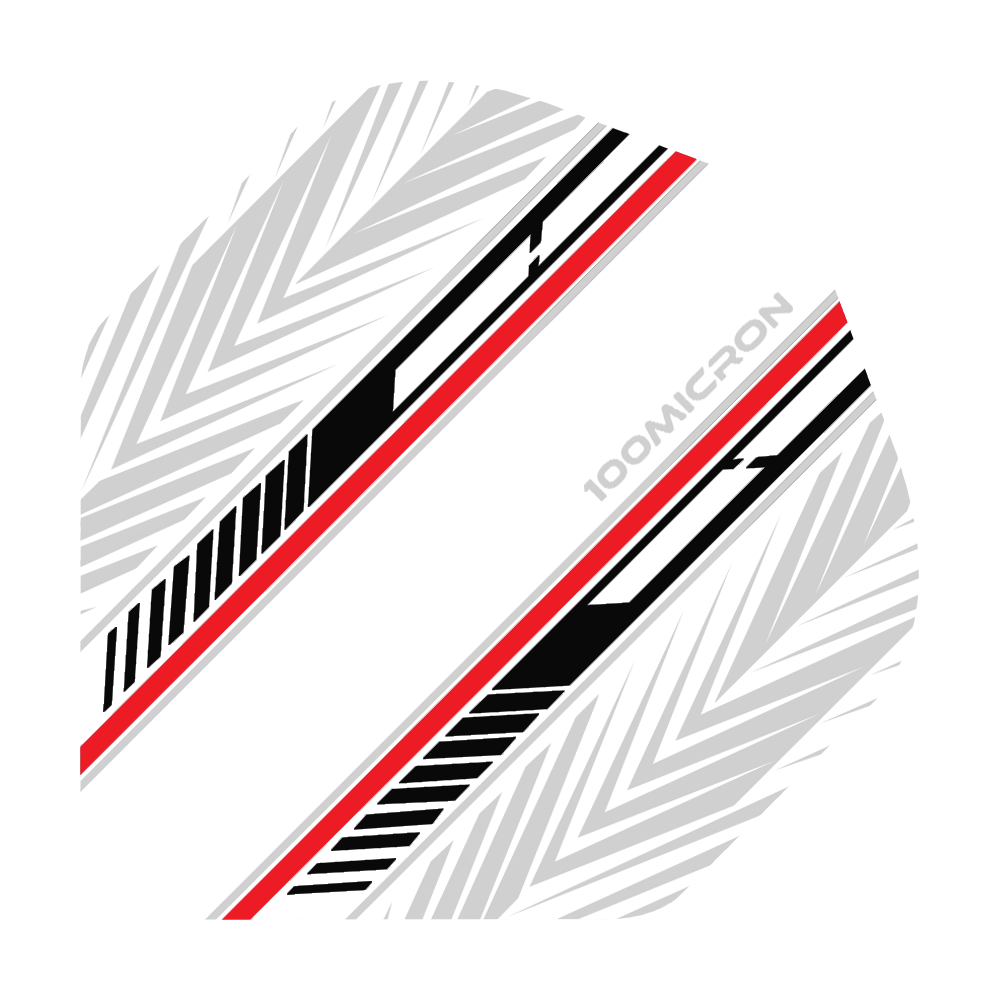 Pentathlon White Black Red No2 Standard Flights