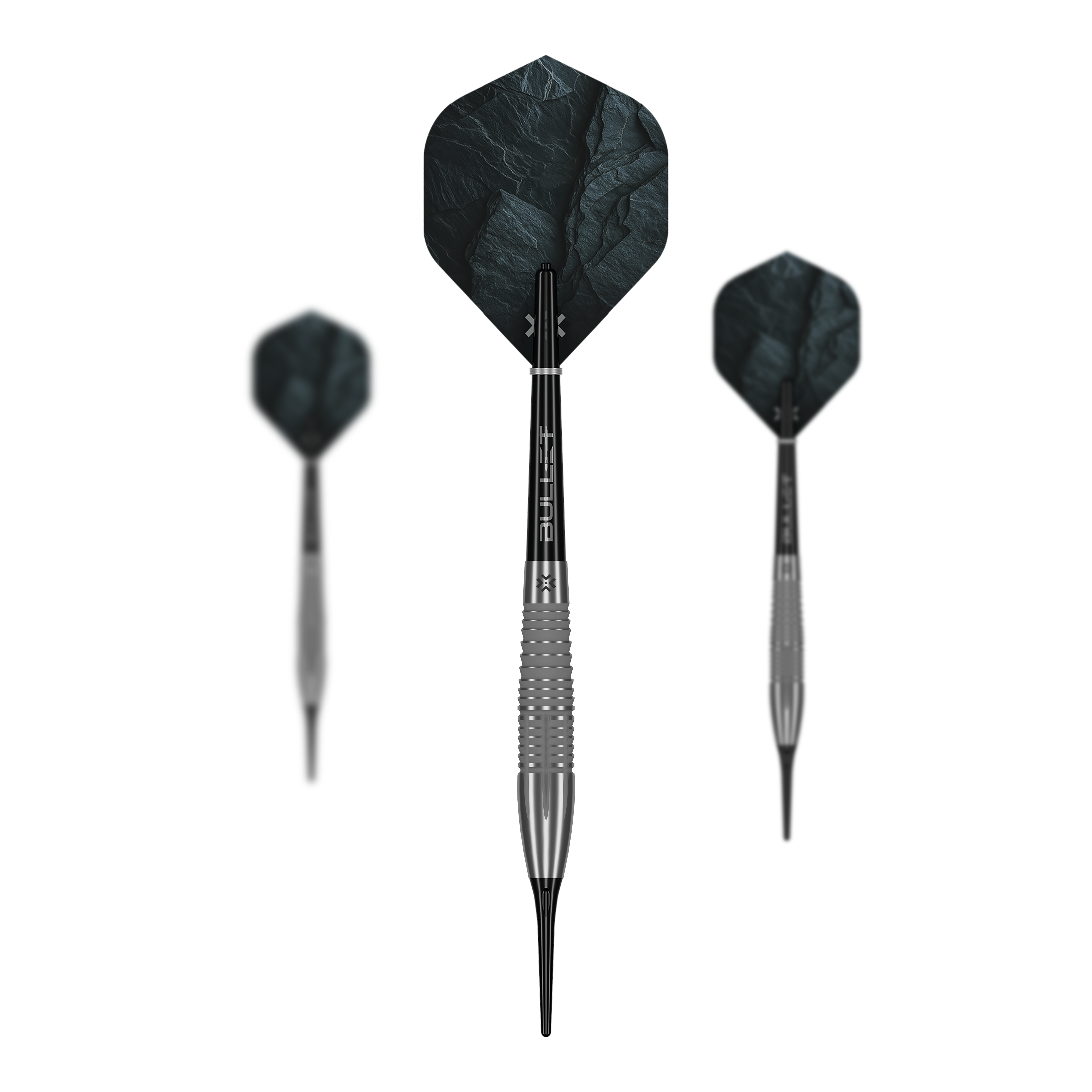 Bullet Monolith soft darts - 20g Hier sind die Bullet Monolith 20g Soft Darts zu sehen. Die Softdarts eigenen sich für elektronische Dartboards.