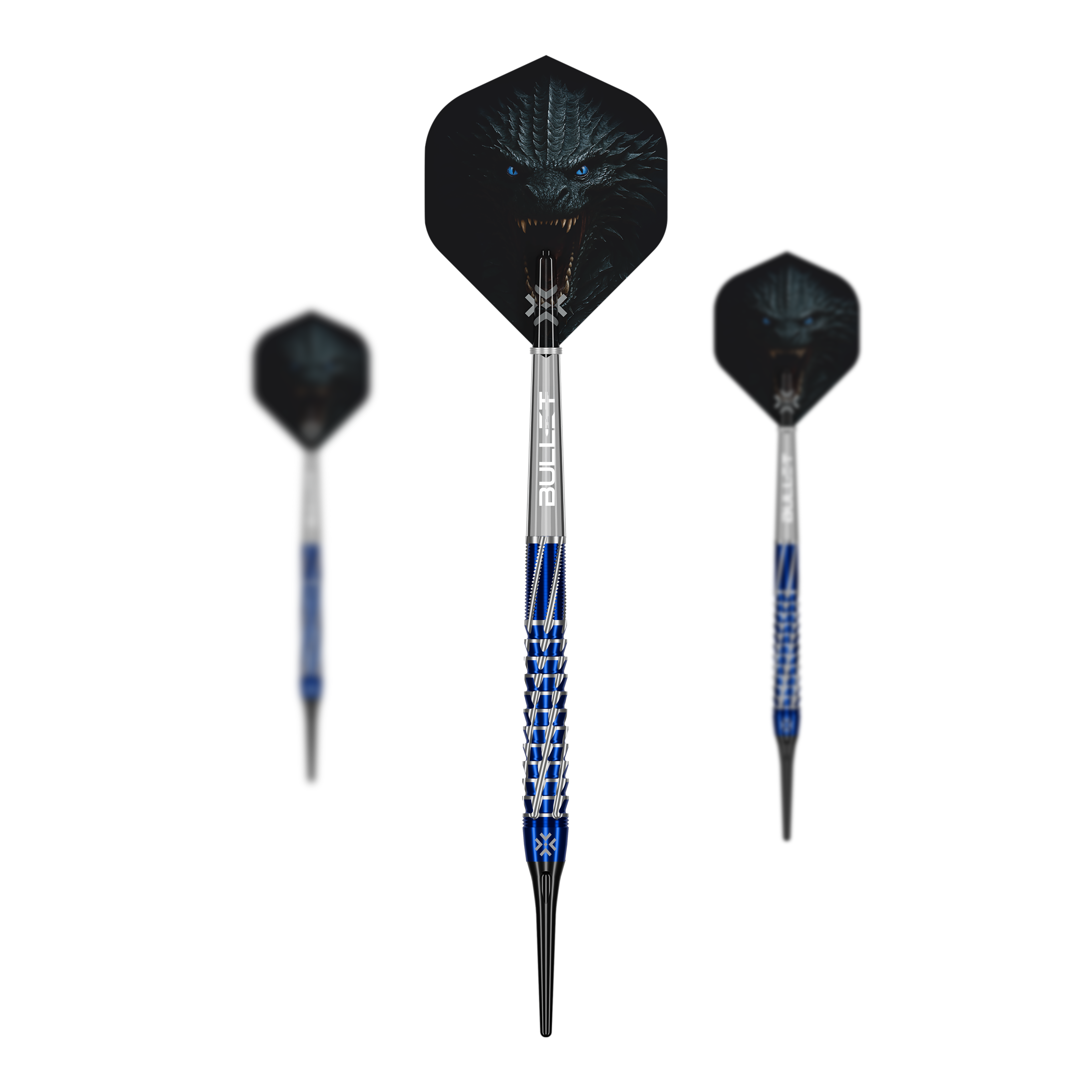 Bullet Hydra Softdarts - 20g Abgebildet ist das Produkt Bullet Hydra Softdarts - 20g. Es handelt sich um ein Softdart-Set mit moderner Gestaltung.