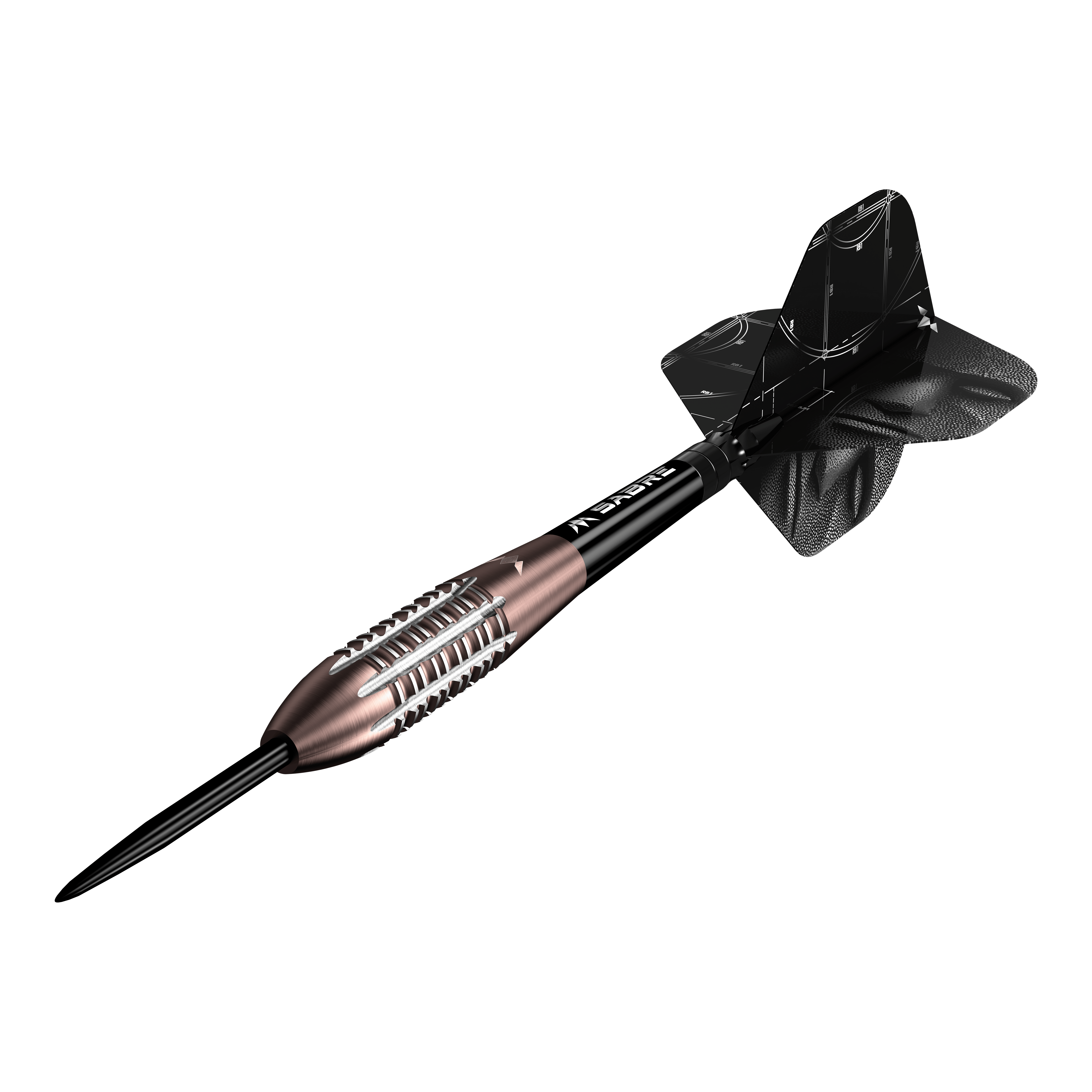 Mission Arkitekt Bronze Silica PVD Steeldarts - 23.5g Das Foto präsentiert die Mission Arkitekt Bronze Silika PVD Steeldarts, Gewicht 23,5g. Das Produktdesign hebt die bronzefarbene Beschichtung hervor.