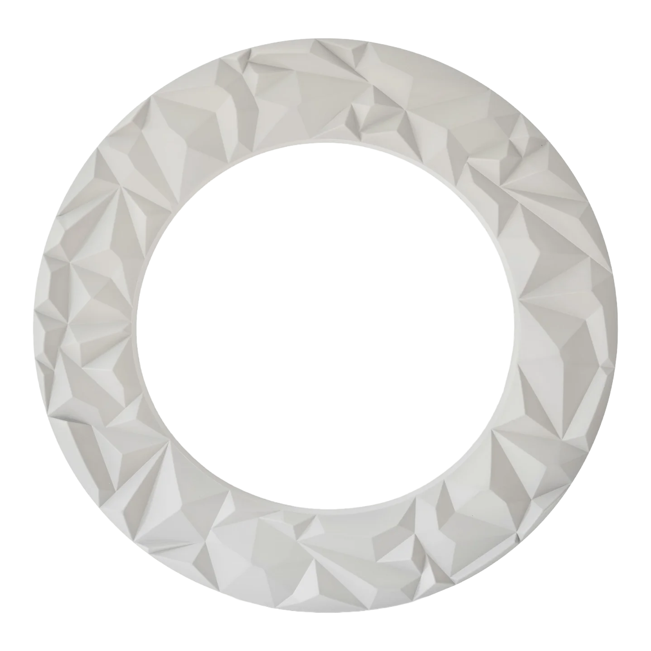 Hier ist das Precise 180 3D Dartboard Surround Subterra in Nordic Grey abgebildet. Dieses Produkt schützt die Wand und wertet das Dartboard-Setup optisch auf.