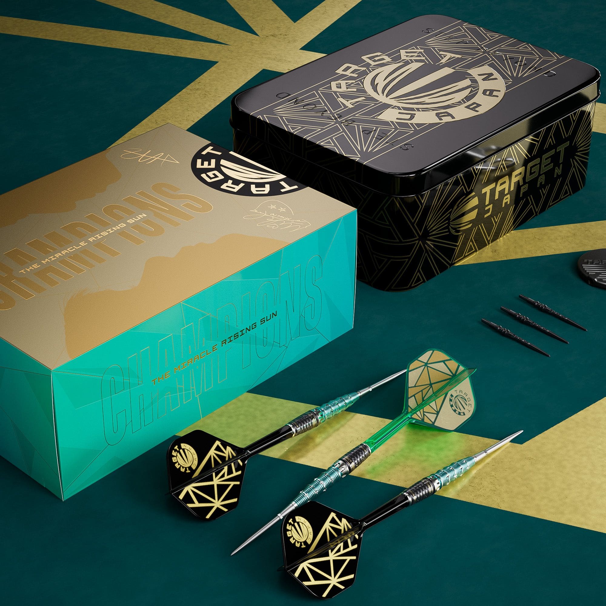 Target Japan The Rising Miracle Combination Limited Edition Swiss Point Steeldarts Target Japan The Rising Miracle Combination Limited Edition Swiss Point Steeldarts in starker Vergrößerung. Die Oberflächenstruktur ist gut erkennbar.