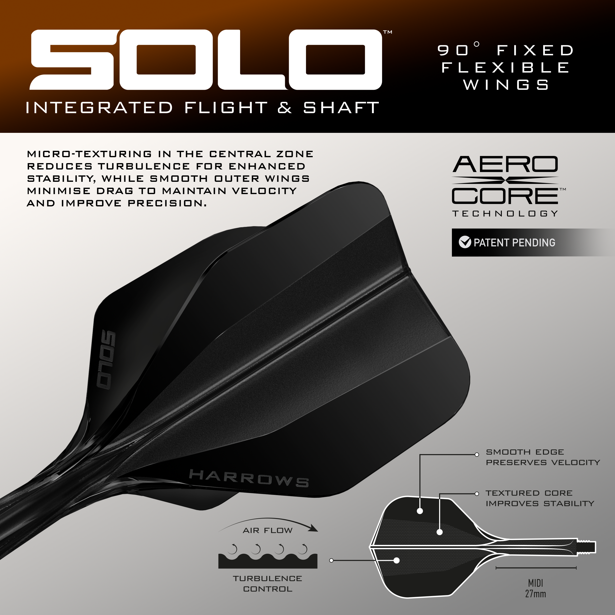 Abbildung der Harrows Wolfram Trinity Softdarts. Diese Softdarts sind für präzises Dartspiel entworfen.