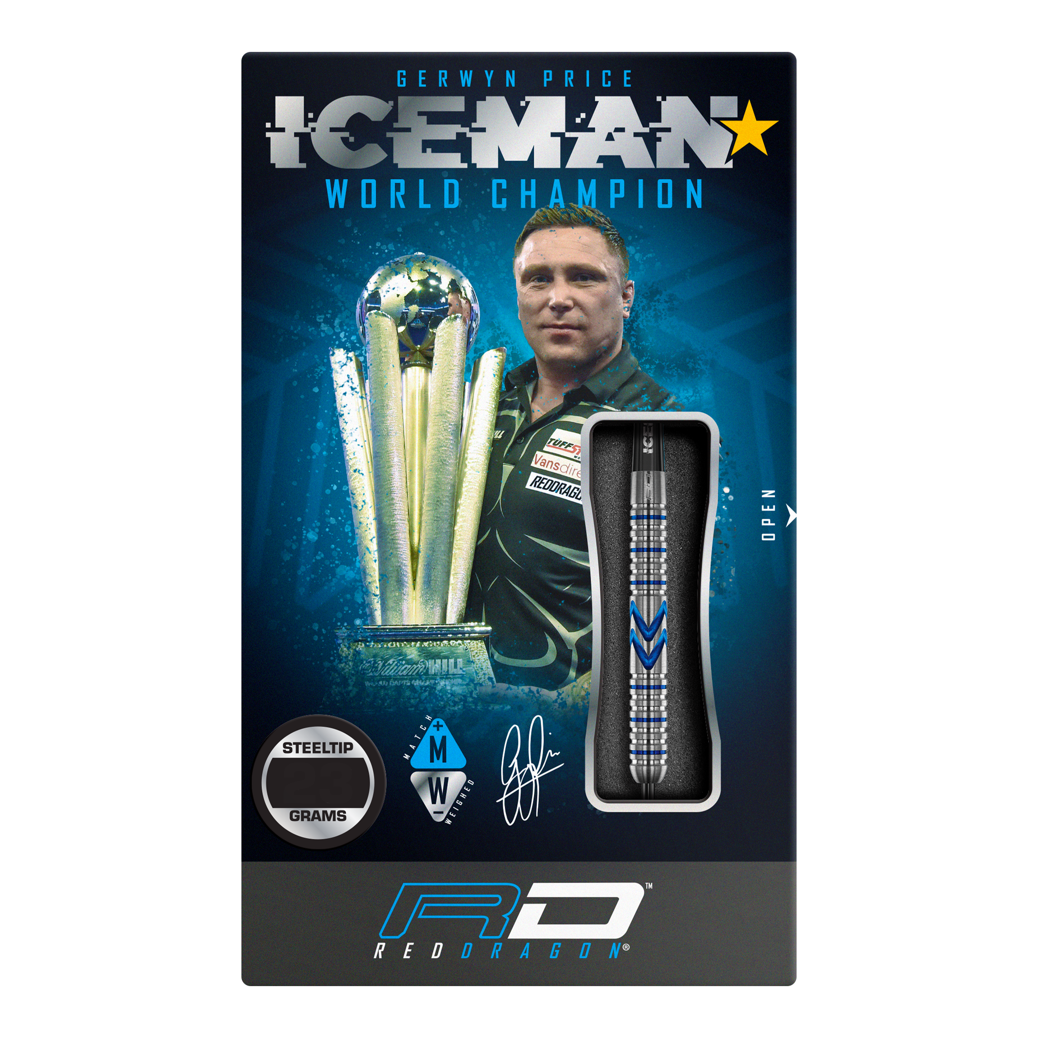 Red Dragon Gerwyn Price Iceman Midnight Edition steel darts