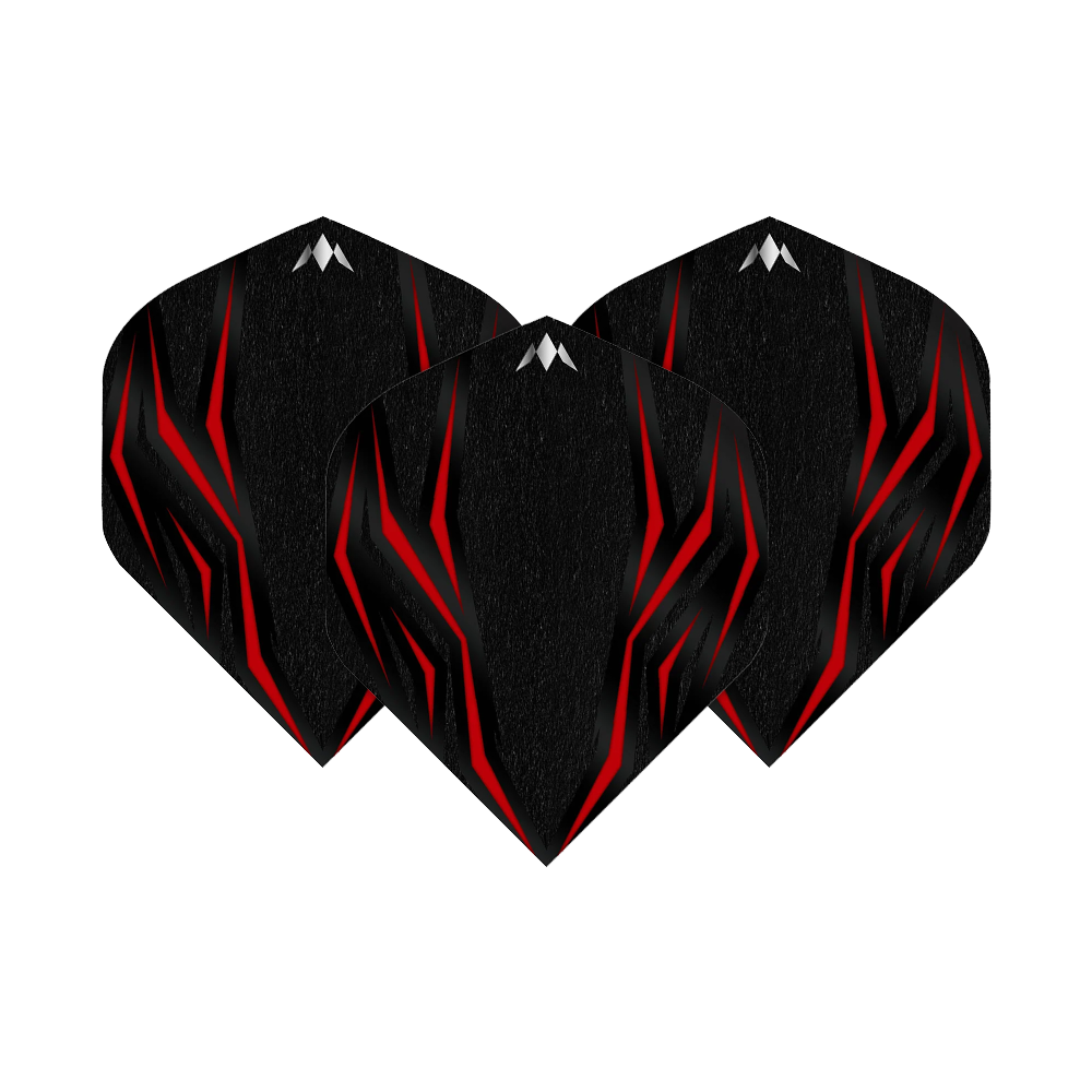 Mission Lava Red No. 6 Flights Das Bild zeigt die Mission Lava Red No6 Flights. Es sind rote Flights für Dartpfeile.
