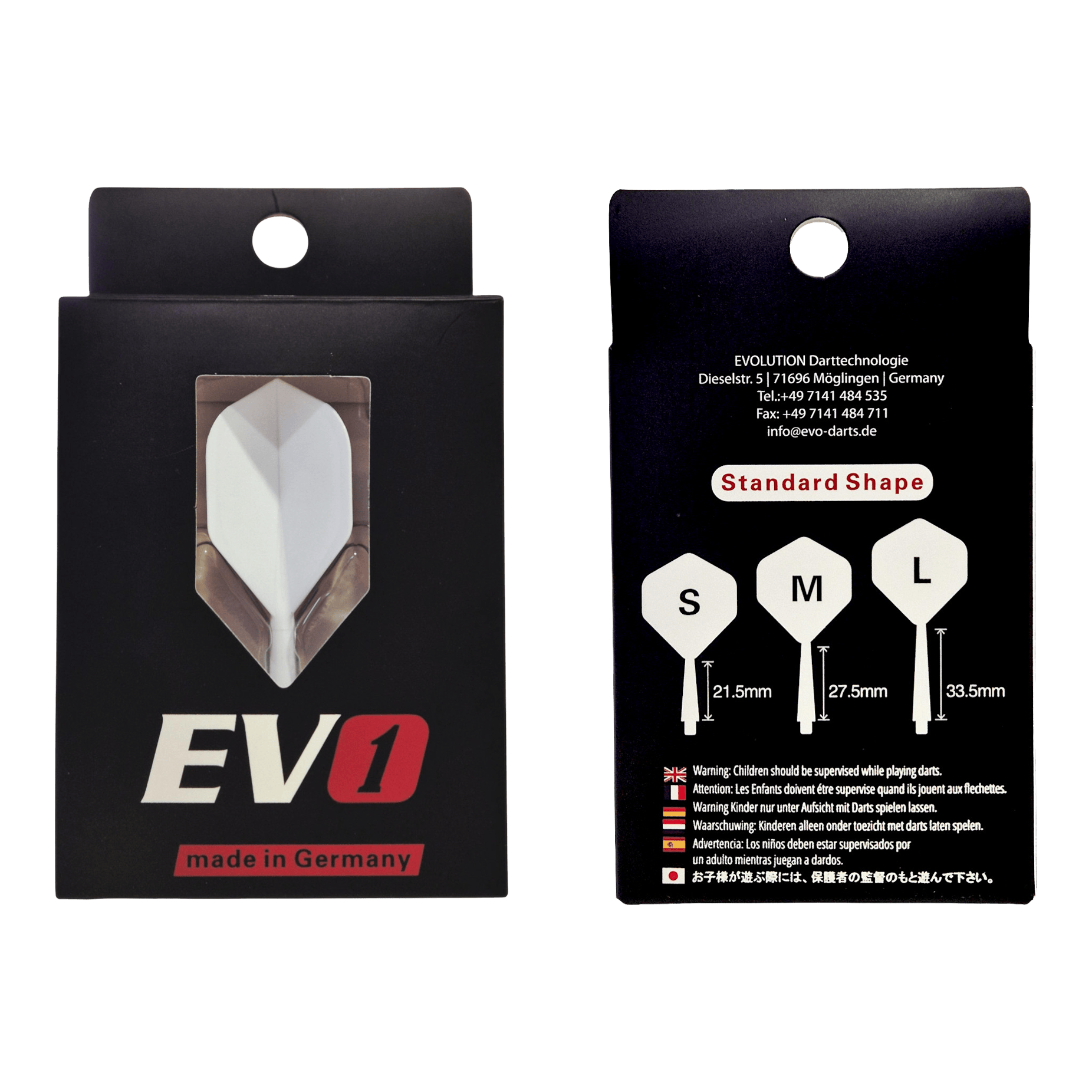 Evolution EVO1 Flight Shaft System - White Abgebildet ist das Evolution EVO1 Flight-Shaft-System in der Farbe Weiß. Der Artikel eignet sich als hochwertiges Dartzubehör.