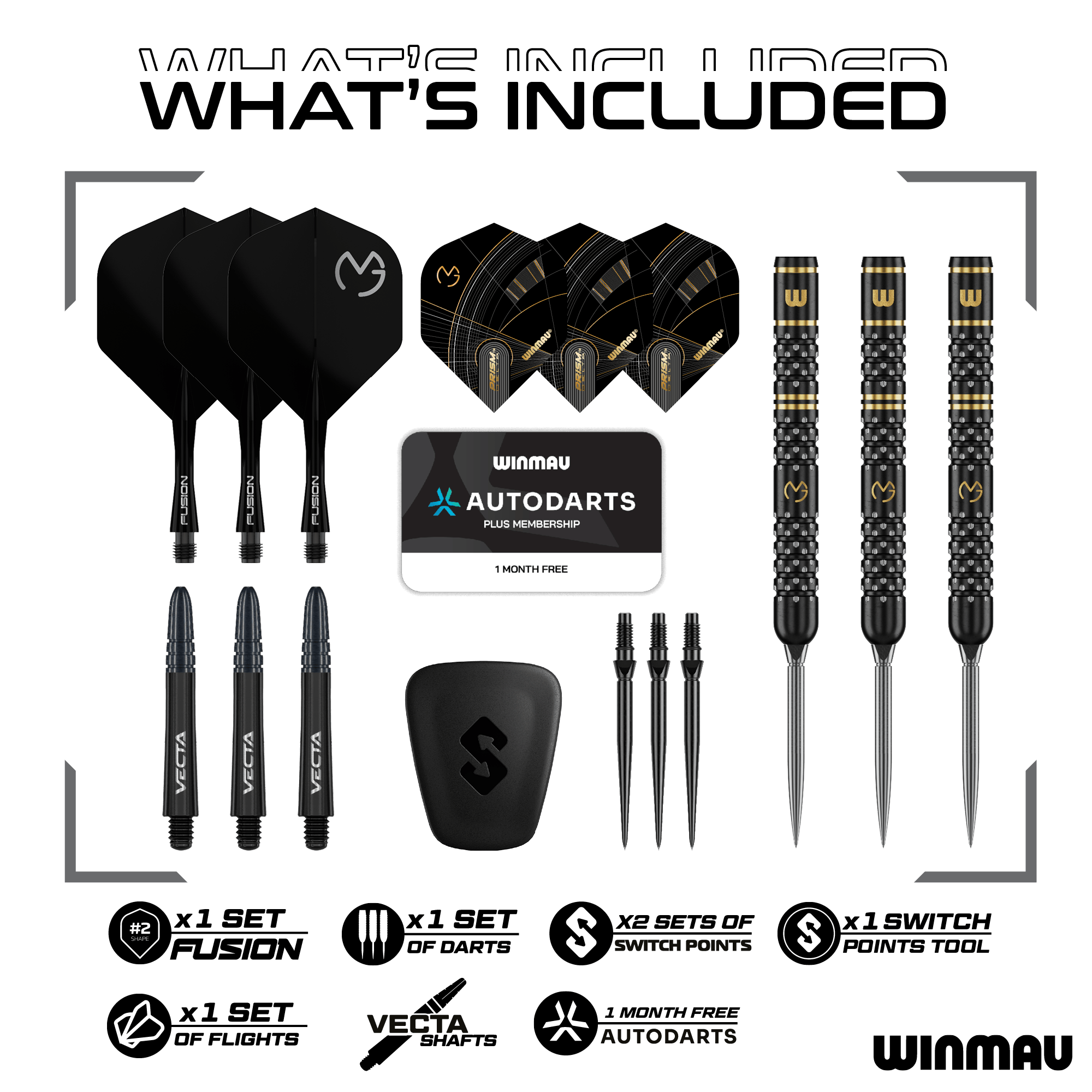 Winmau Michael Van Gerwen W-MAX Switch Point steel darts