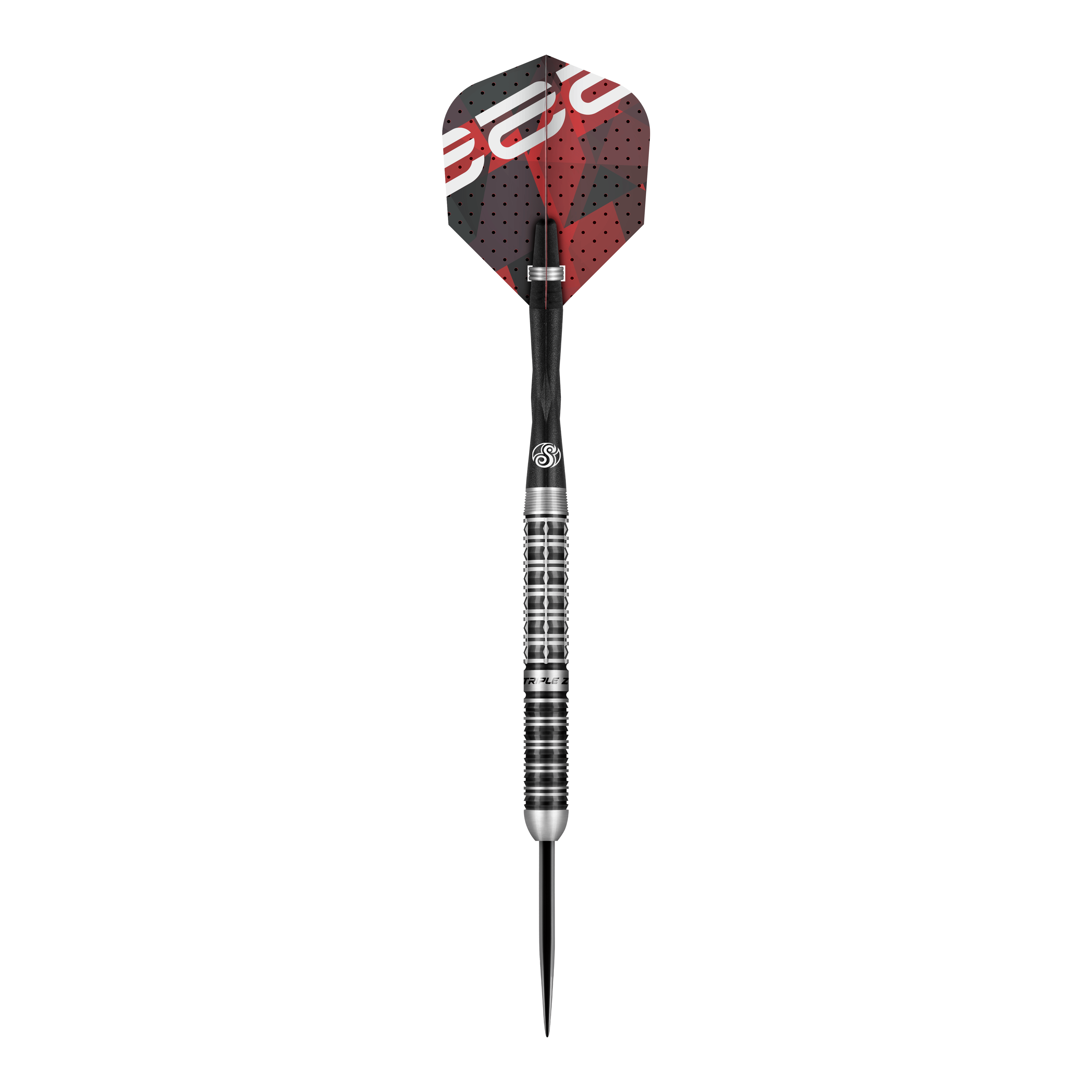 Shot Niels Zonneveld V2 steel darts Dies ist ein Steeldart aus der Serie "Shot Niels Zonneveld V2". Der Dart hat ein silbernes, geriffeltes Barrel und schwarze sowie rote Flights.