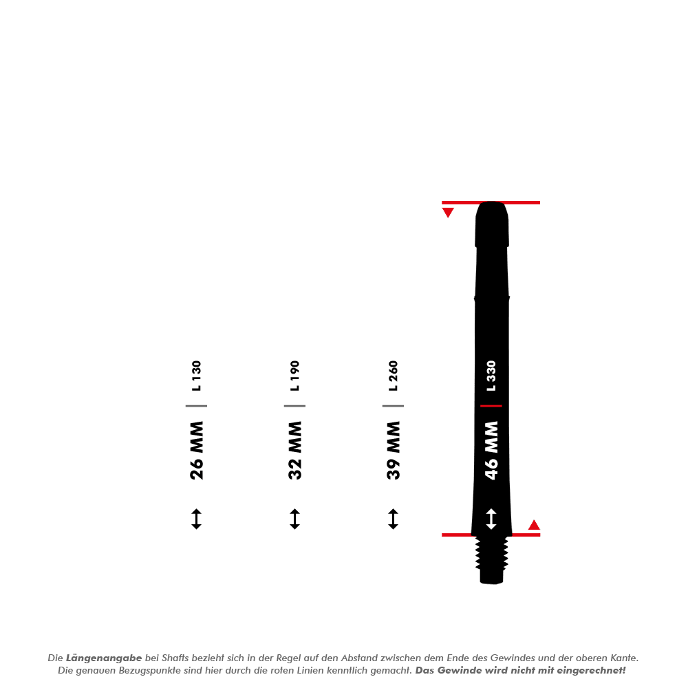 L-L-Style-Shafts Locked Straight - Black