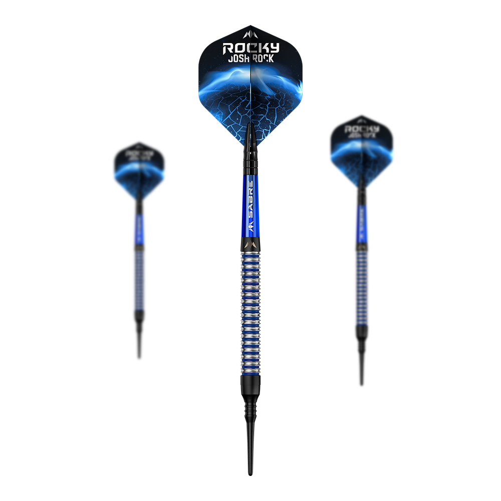 Mission Josh Rock The Rock Black Blue Soft Darts - 18g