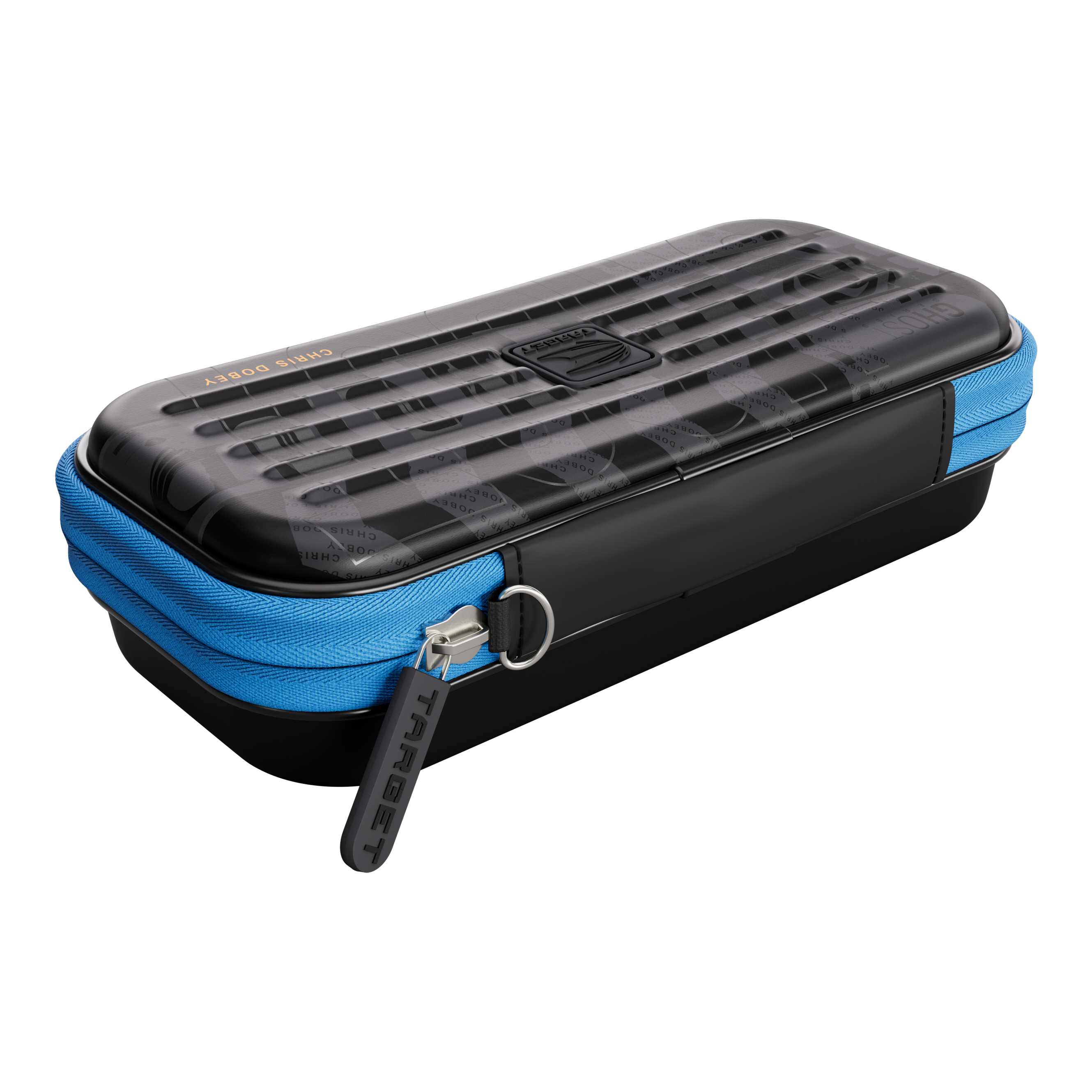 Das Bild stellt das Takoma Ghost Series Chris Dobey Dartcase dar. Die Tasche schützt und transportiert Dartzubehör sicher.