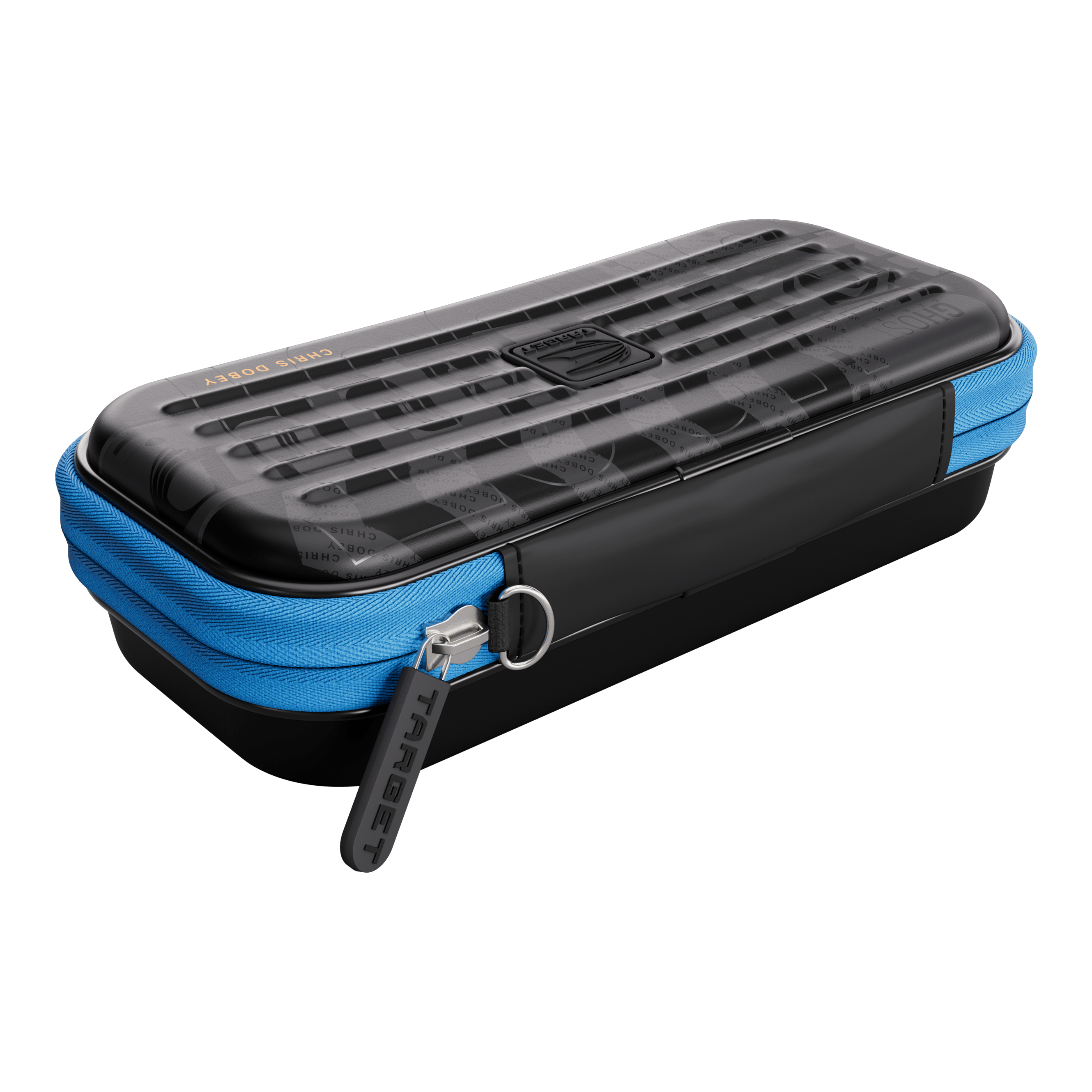 Takoma Ghost Series Chris Dobey dart case Das Bild stellt das Takoma Ghost Series Chris Dobey Dartcase dar. Die Tasche schützt und transportiert Dartzubehör sicher.