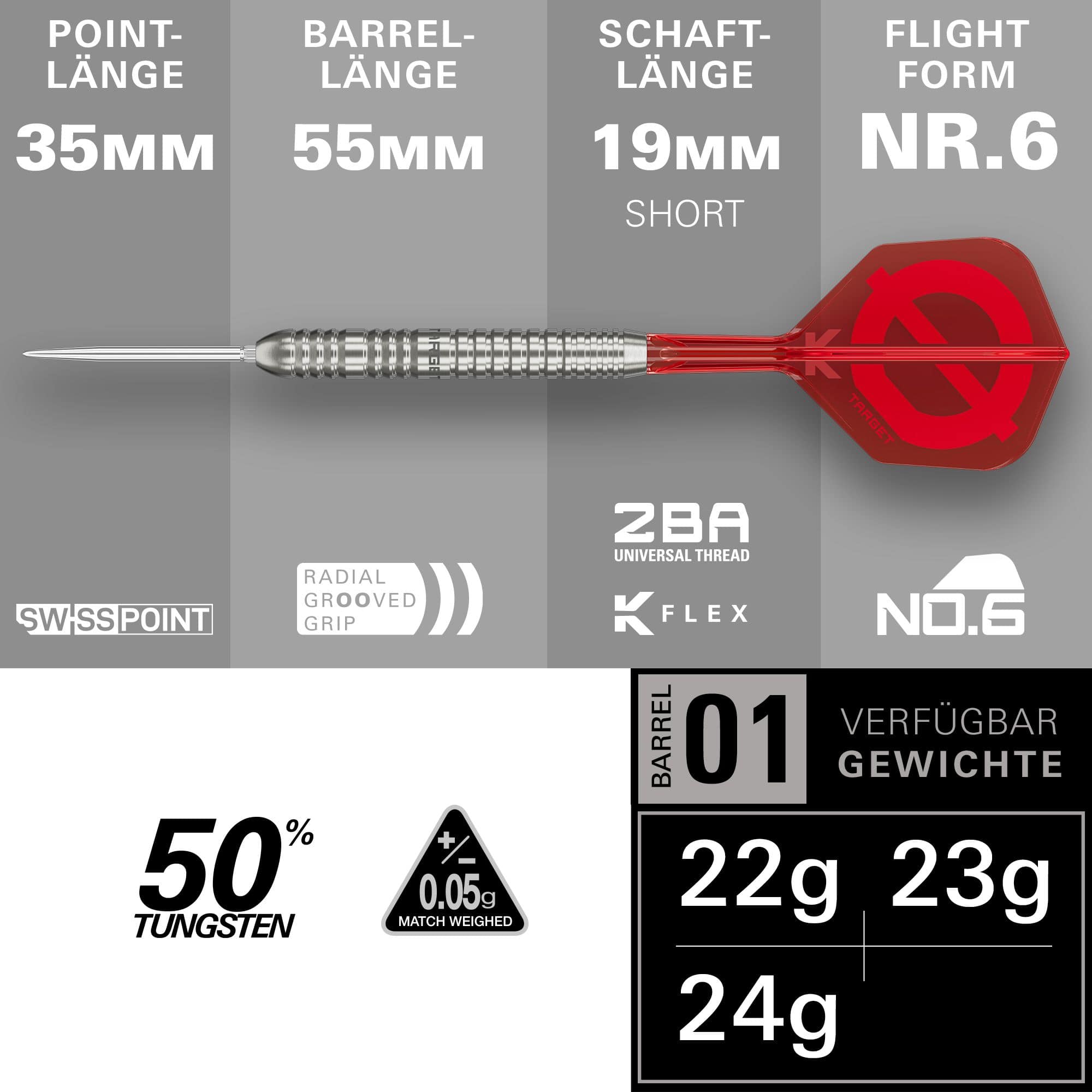 Target Group O 03 Swiss Points Steel Darts