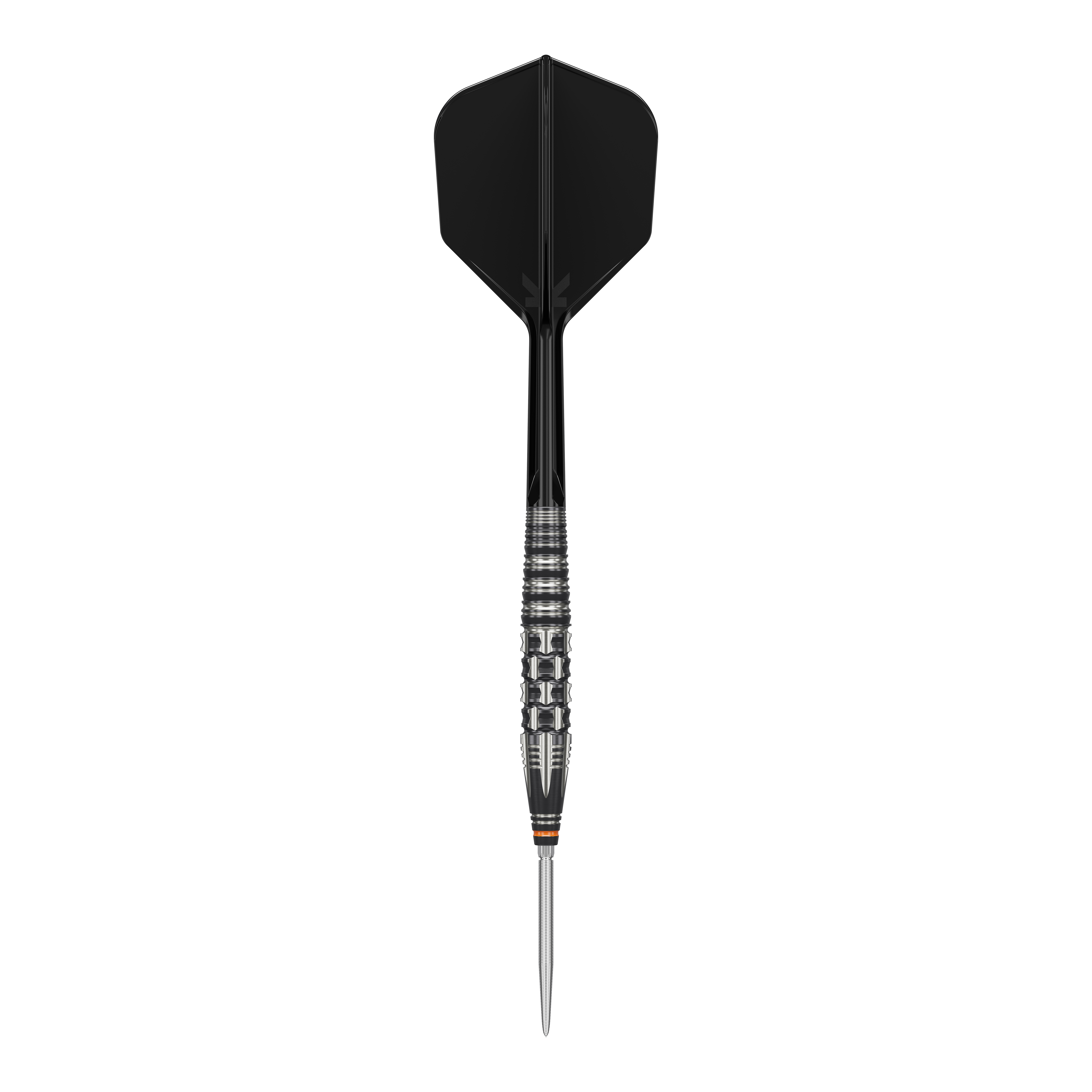 Target Japan Black Marque Dancing Duck GEN 4 steel darts Das Bild zeigt einen Target Japan Black Marque Dancing Duck GEN 4 Steeldart. Der Dartpfeil hat ein elegantes, schwarzes Design mit einer metallischen, strukturierten Griffzone.