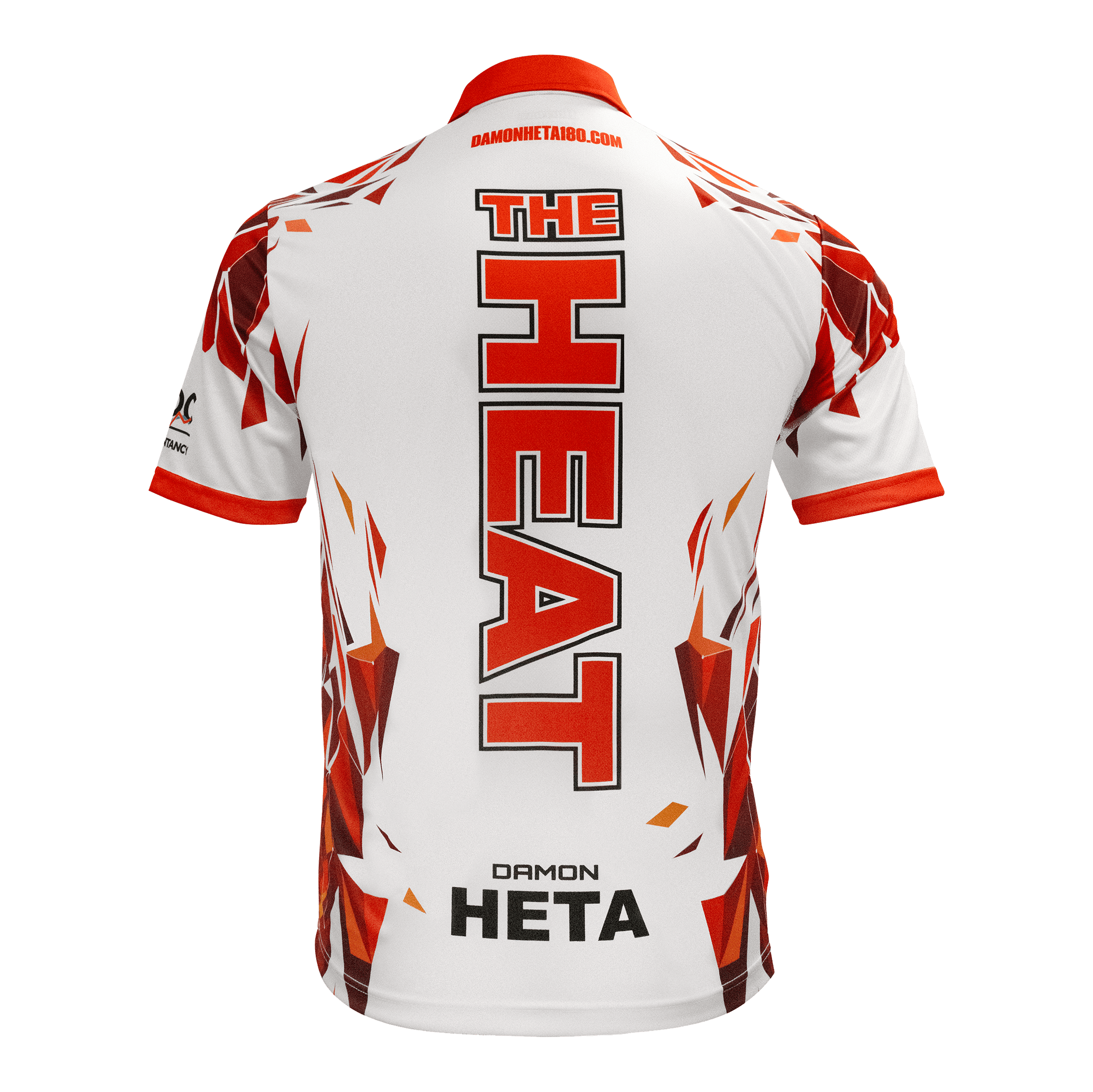 Harrow's Damon Heta player shirt Auf diesem Bild ist das Harrows Damon Heta Playershirt zu sehen. Es ist ein spezielles Trikot für Dartspieler.